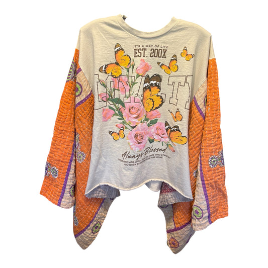 Always Blessed Vintage Kantha Poncho Tee Fits A Small to XL