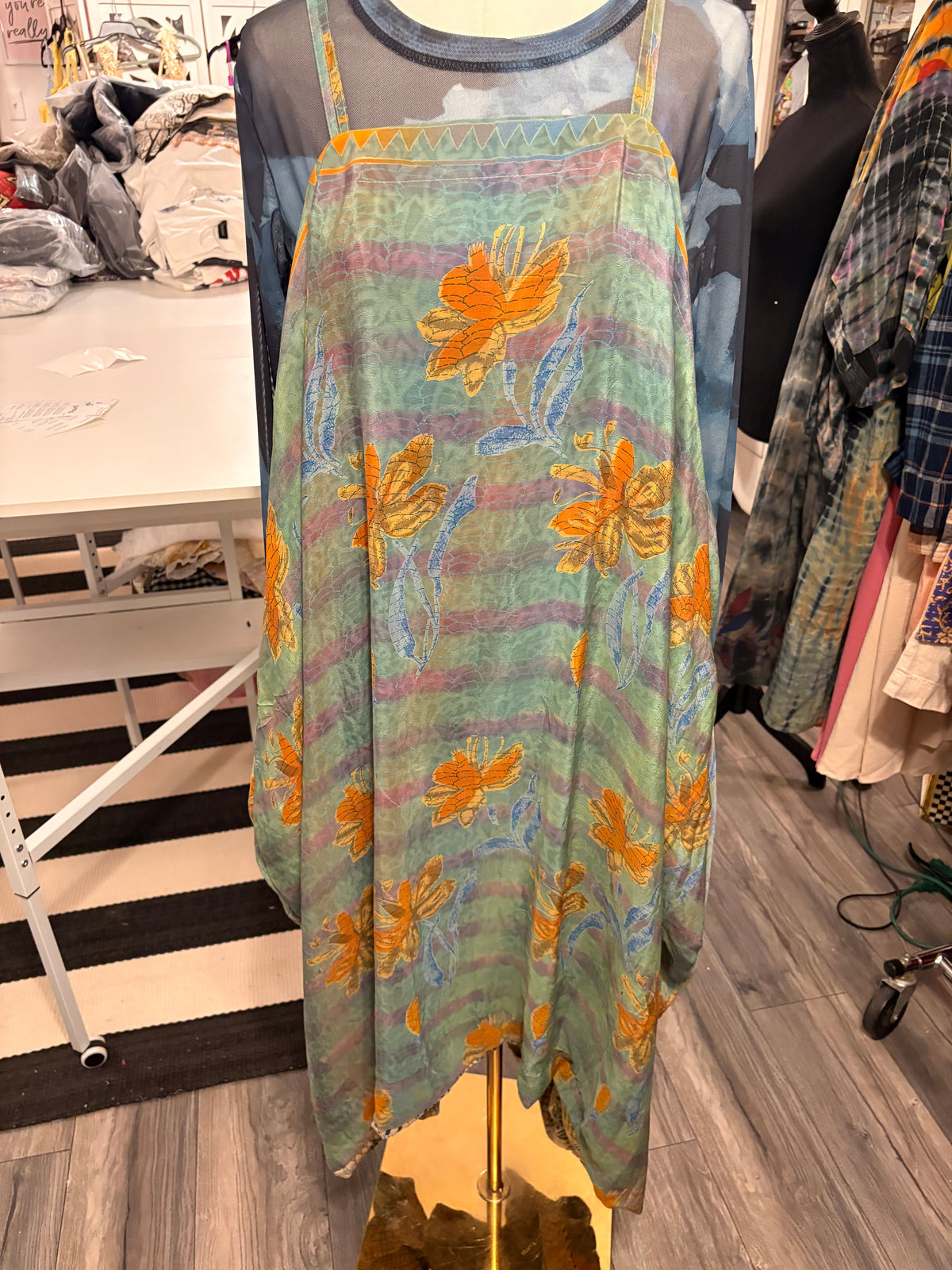 Sadie Silk Reversible Maxi Dress One Size Fits Small to 3X 2-22