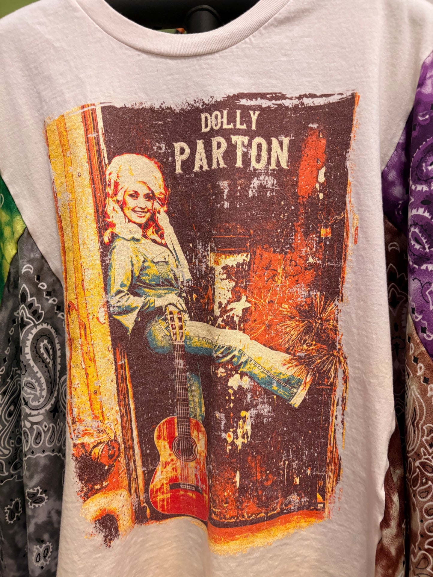 Guitar Dolly Bandana Poncho Tee Fits a Small to 2X