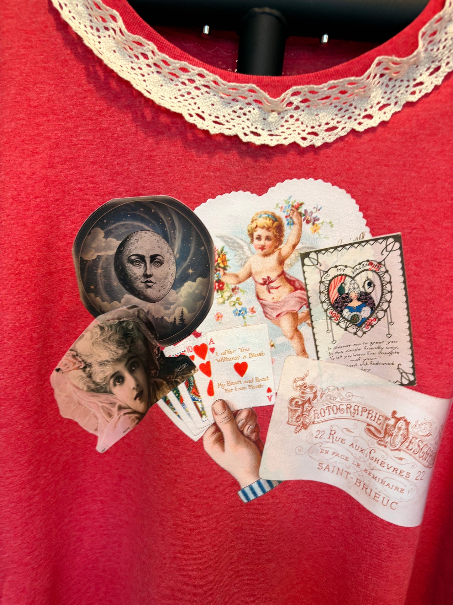 Love You to the Moon “Junk” Tee One Size Fits a Small to XXL SHORT Length Oversized Fit