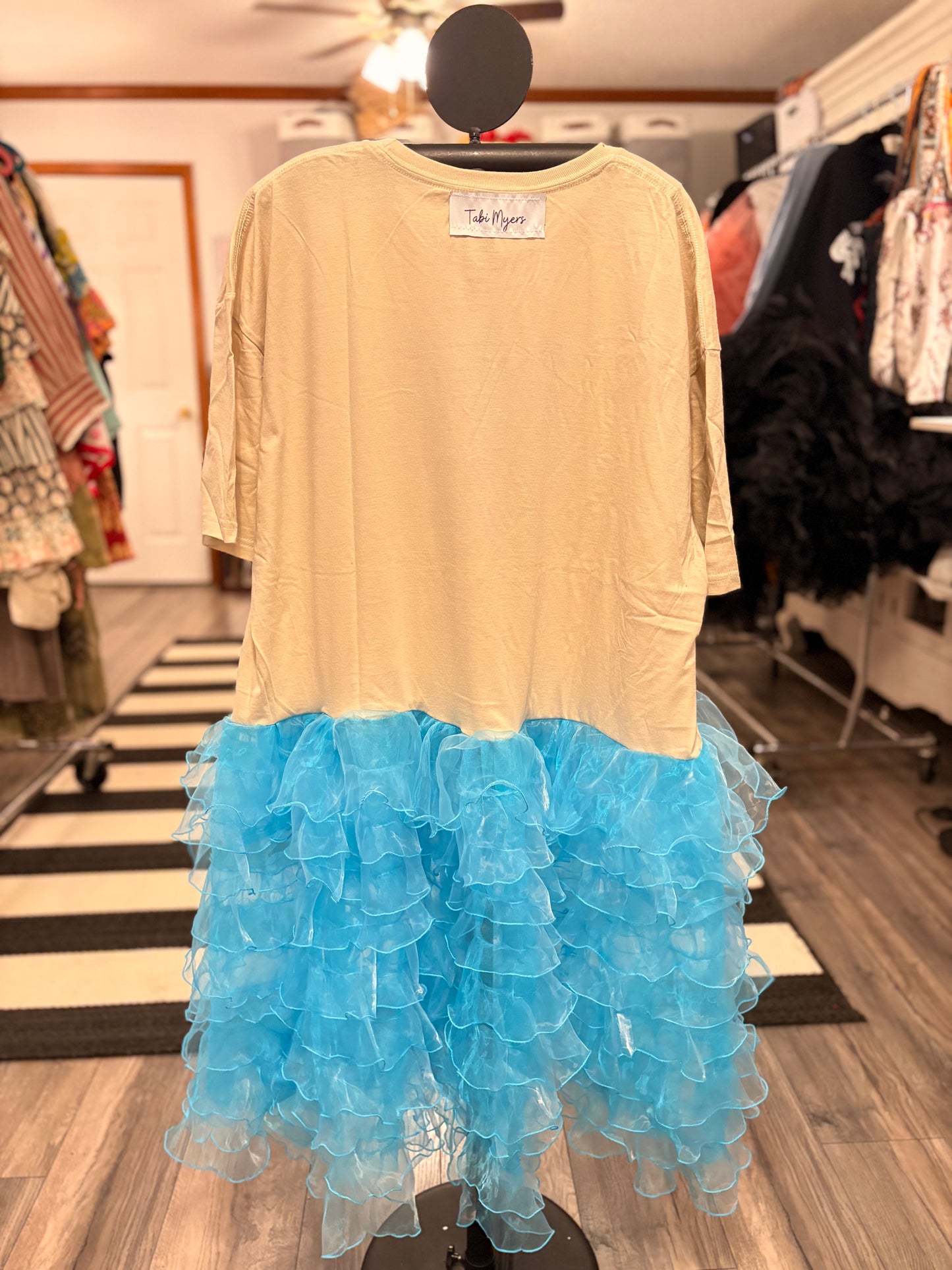 Just A Small Town Girl Rockstar Ruffle Dress/Top One Size Fits a Small to 3X
