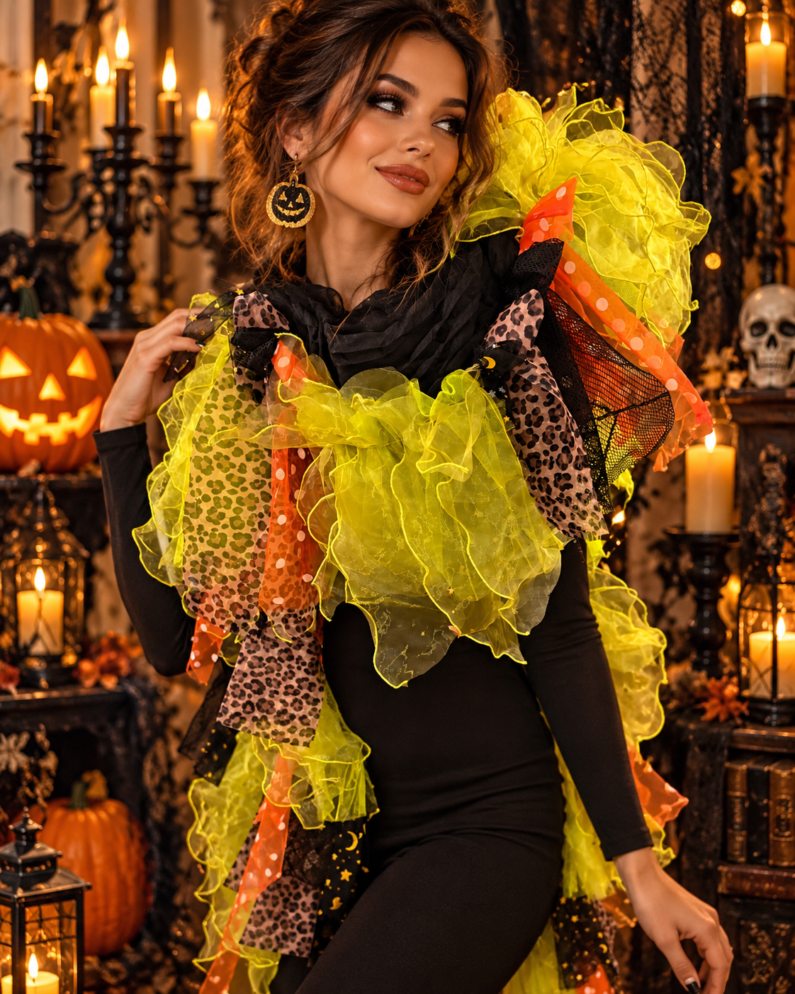 Wicked Glam Fringe Long Scarf/Boa