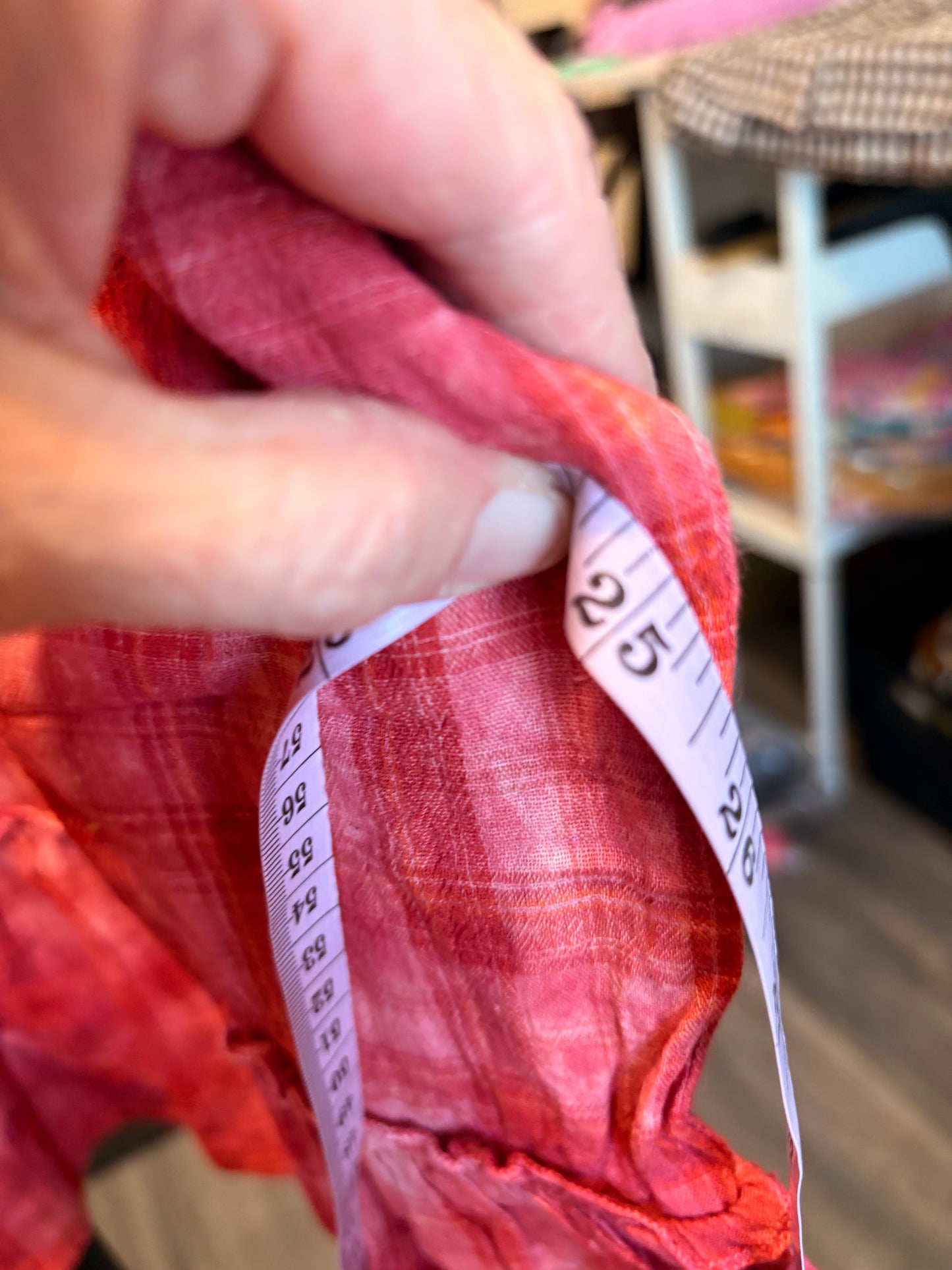 Yee Haw Upcycled Ruffle Plaid Top OVERSIZED Fits a Medium