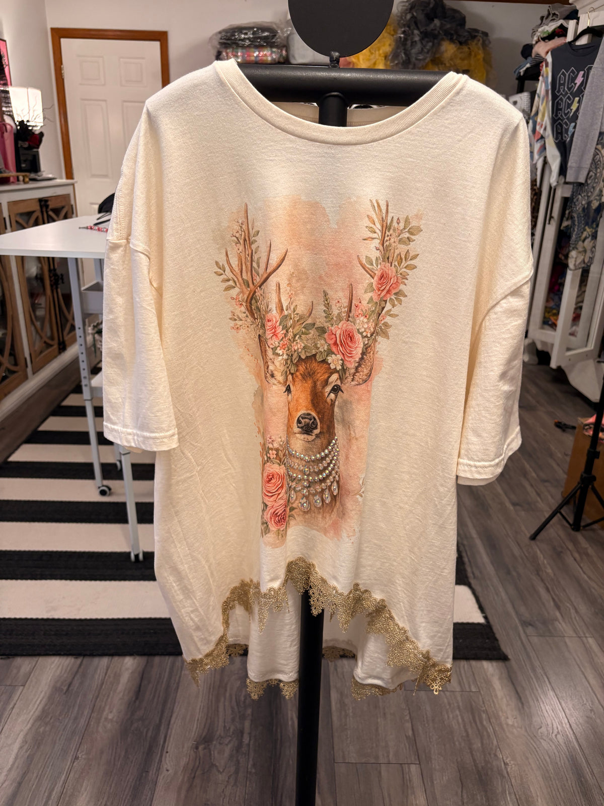 Hello Dear Hi/Lo Glam Tee One Size Fits a Small to XXL