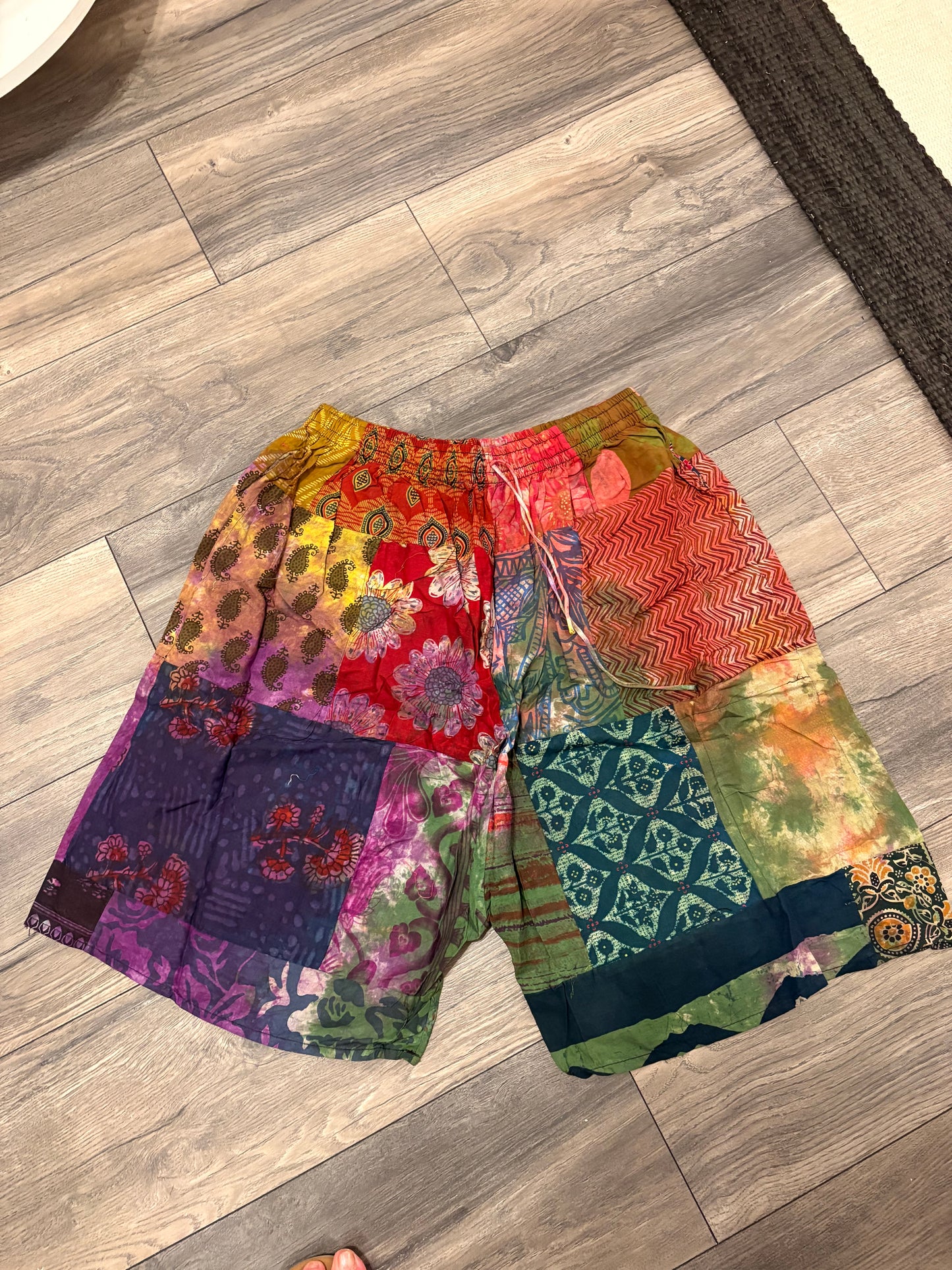 Laurie Vintage Cotton Patch Pocket Shorts One Size Fits a Small to 2X