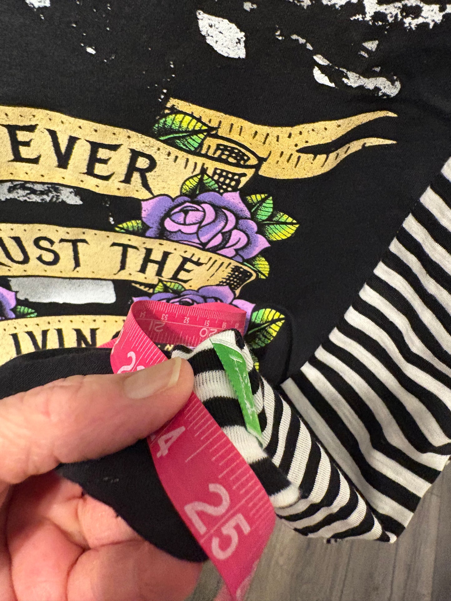 Beetlejuice Long Sleeve Knit Tee One Size Fits a Small to Large