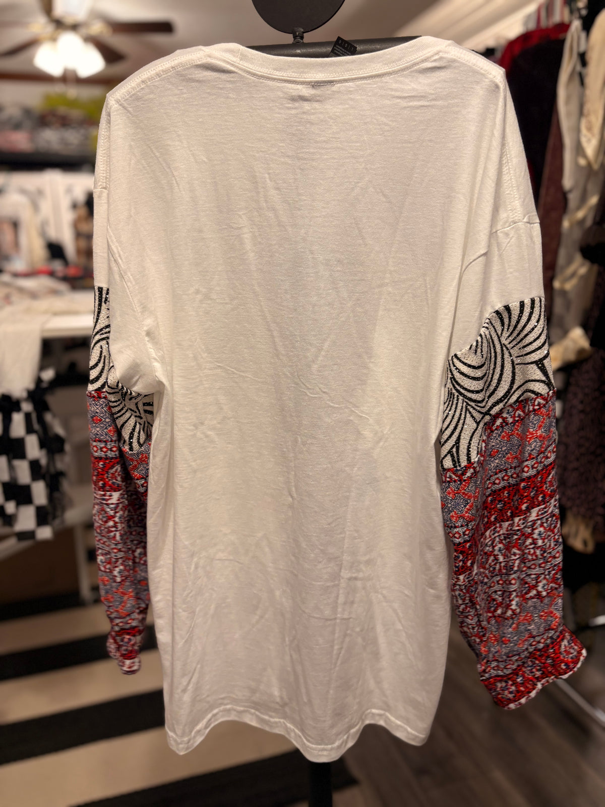 American Dolly Glam Sleeve Tee One Size Fits Small to Large