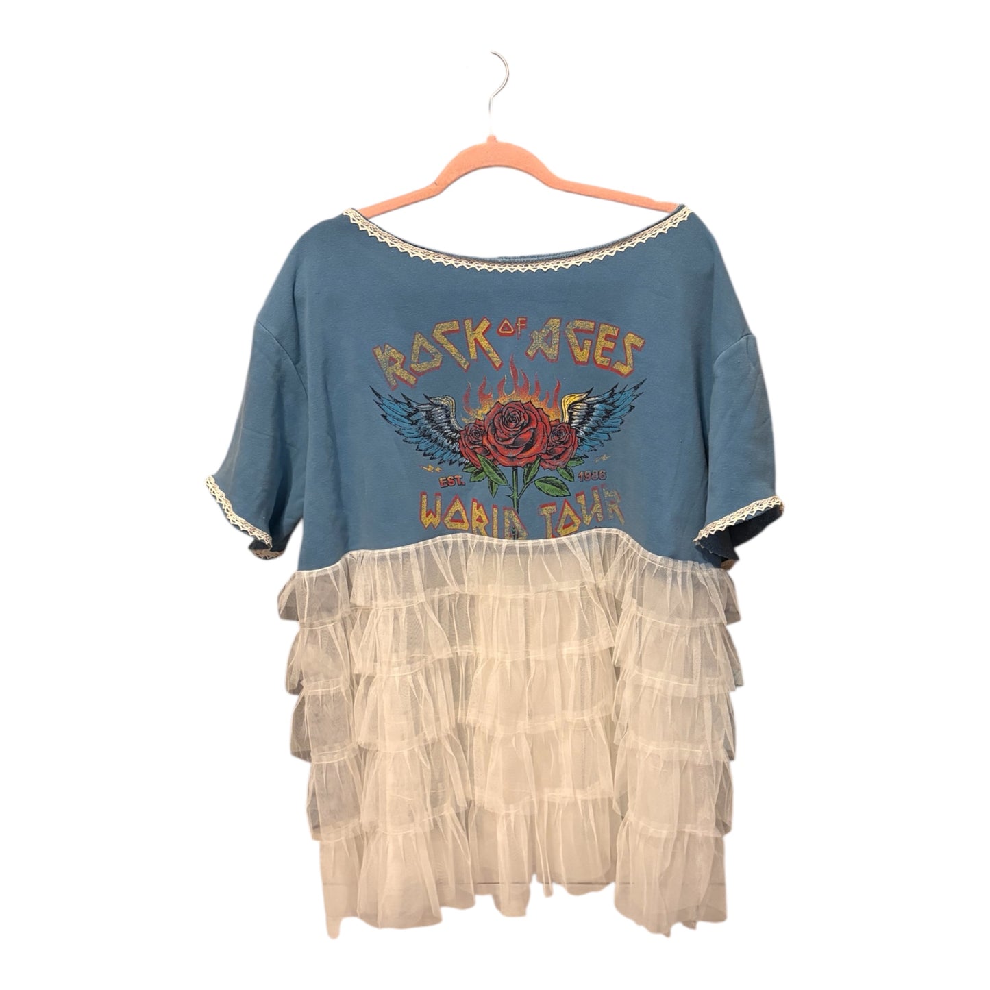 Rock of Ages Upcycled Rockstar Fairytale Dress One Size Fits a Large to XXL Oversized!