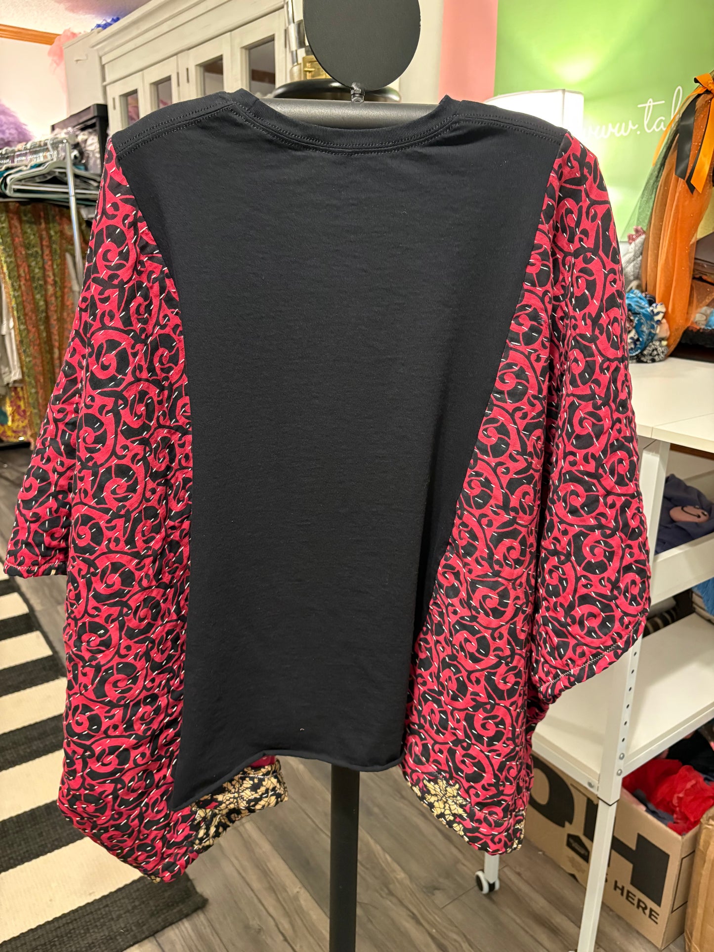Fender Upcycled Vintage Kantha Poncho Tee Fits A Size Small to XL