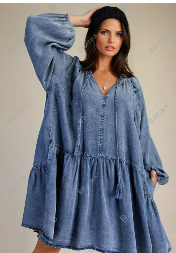 Easel Jean Dress