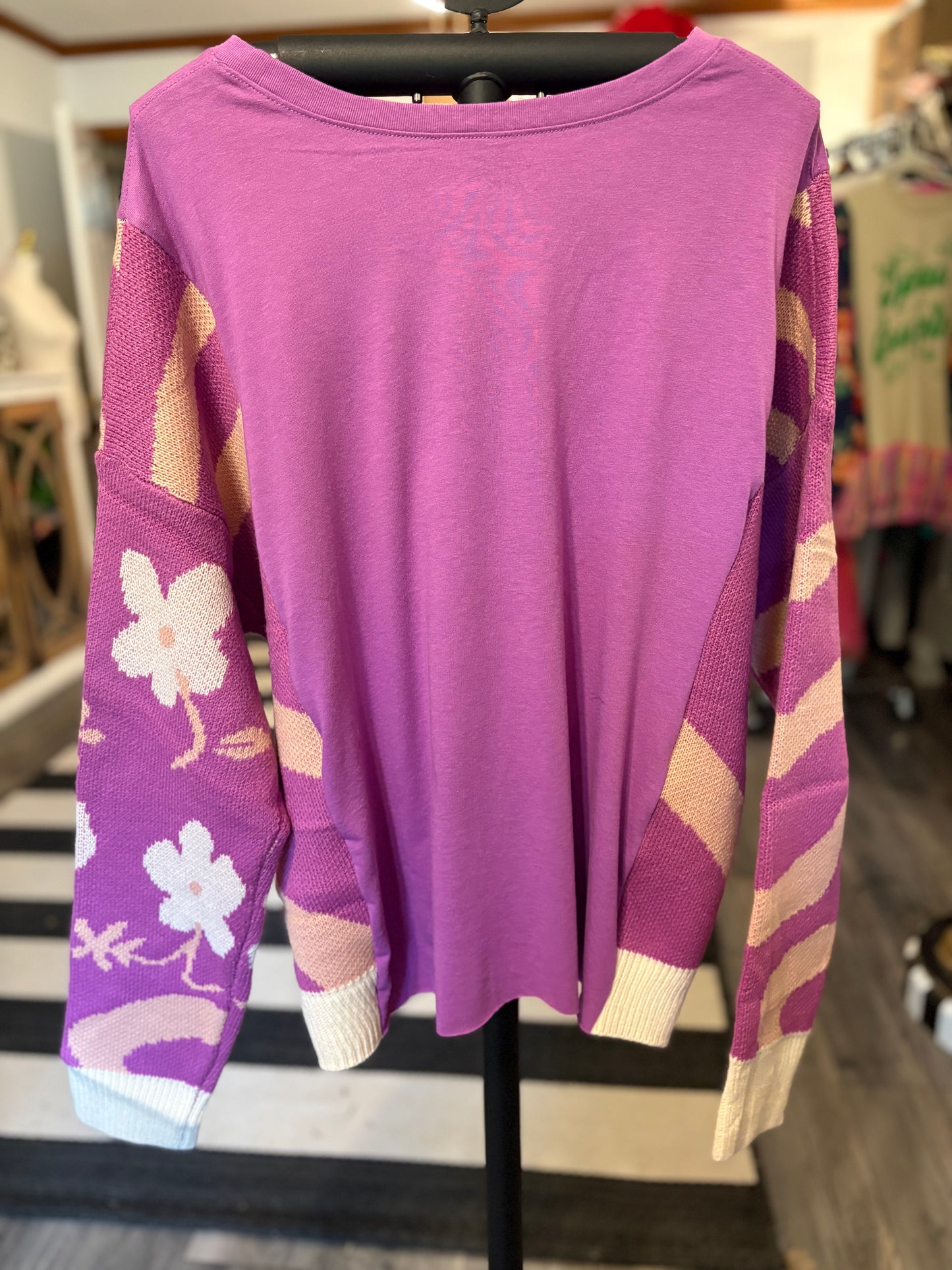The Stones Upcycled Drop-Sleeve Tee Sweater One Size Fits a Small to XXL