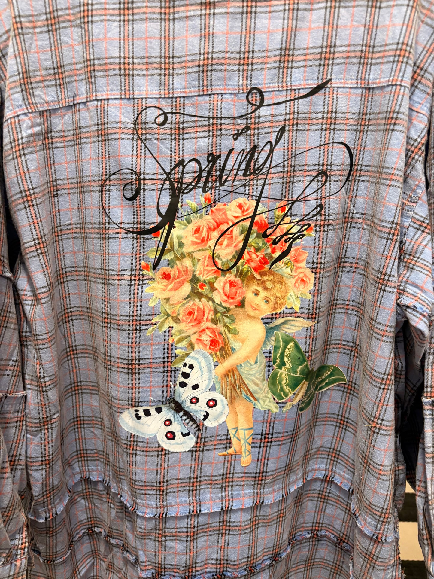 Spring Fever “Junk” Flannel Very Long Length One Size Fits a Large/XL 12-16