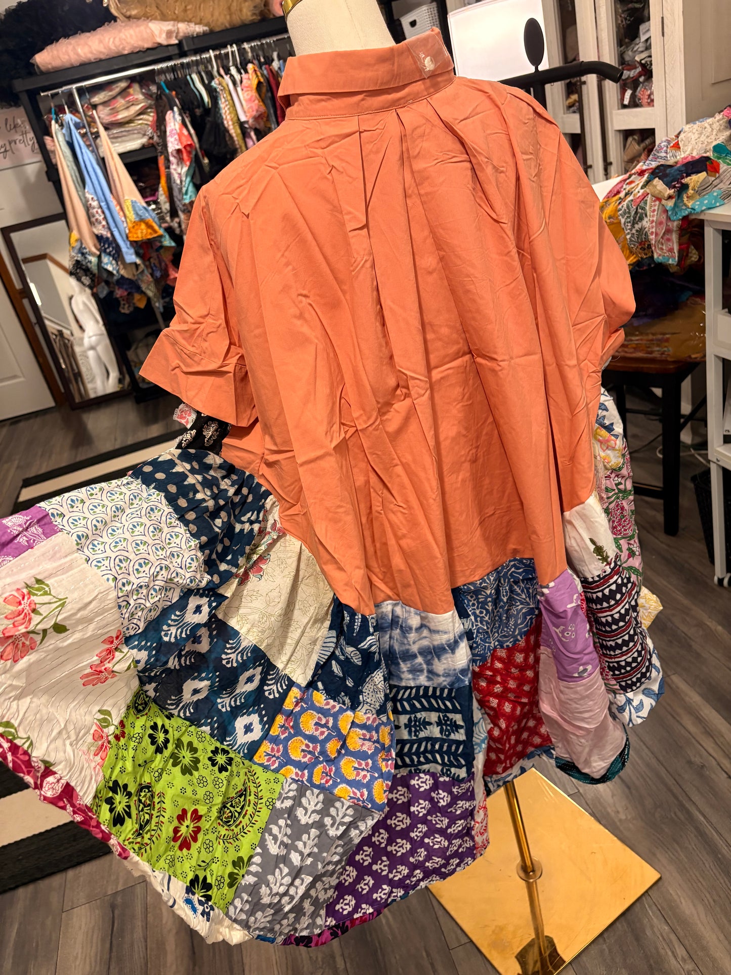 Amelia Upcycled Butterfly Poncho One Size Fits a Large to 3X