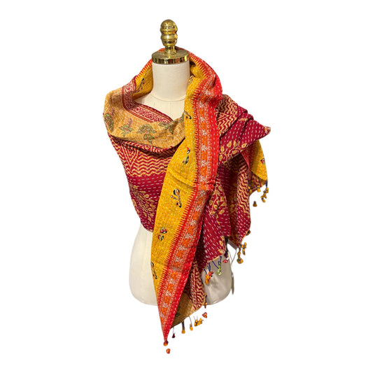 Courtney Cotton Kantha Scarf