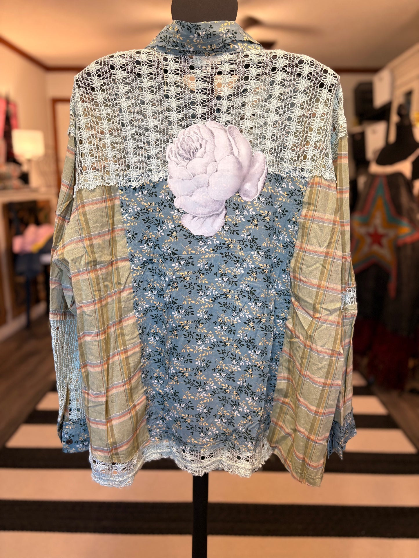 Peony “Junk” Tee One Size Fits a Small to Large Oversized