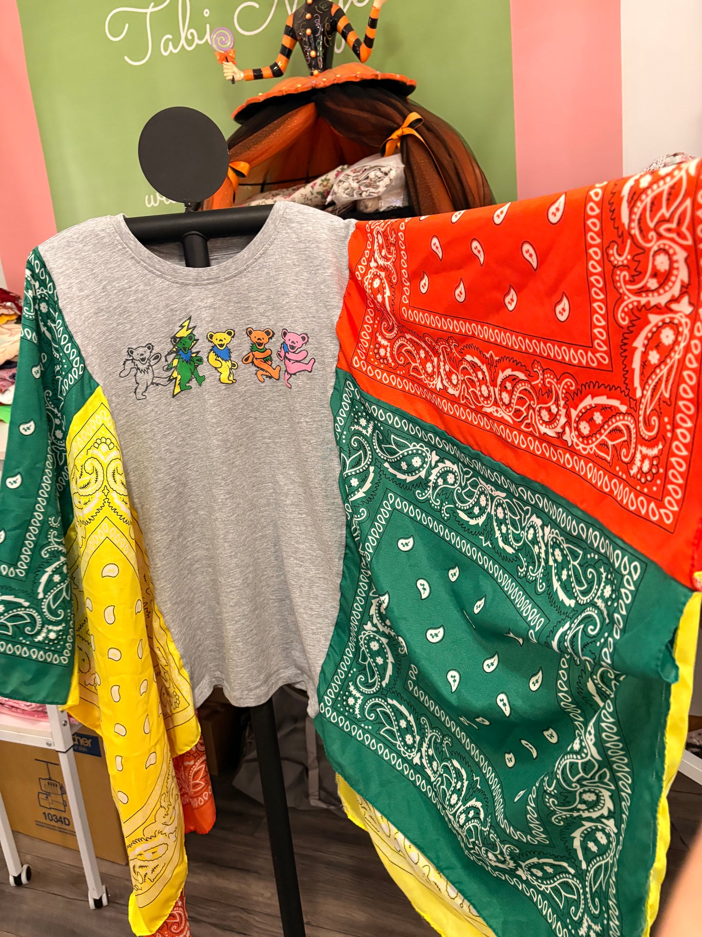 The Beary Dead Bandana Poncho Tee Fits a Small to Large