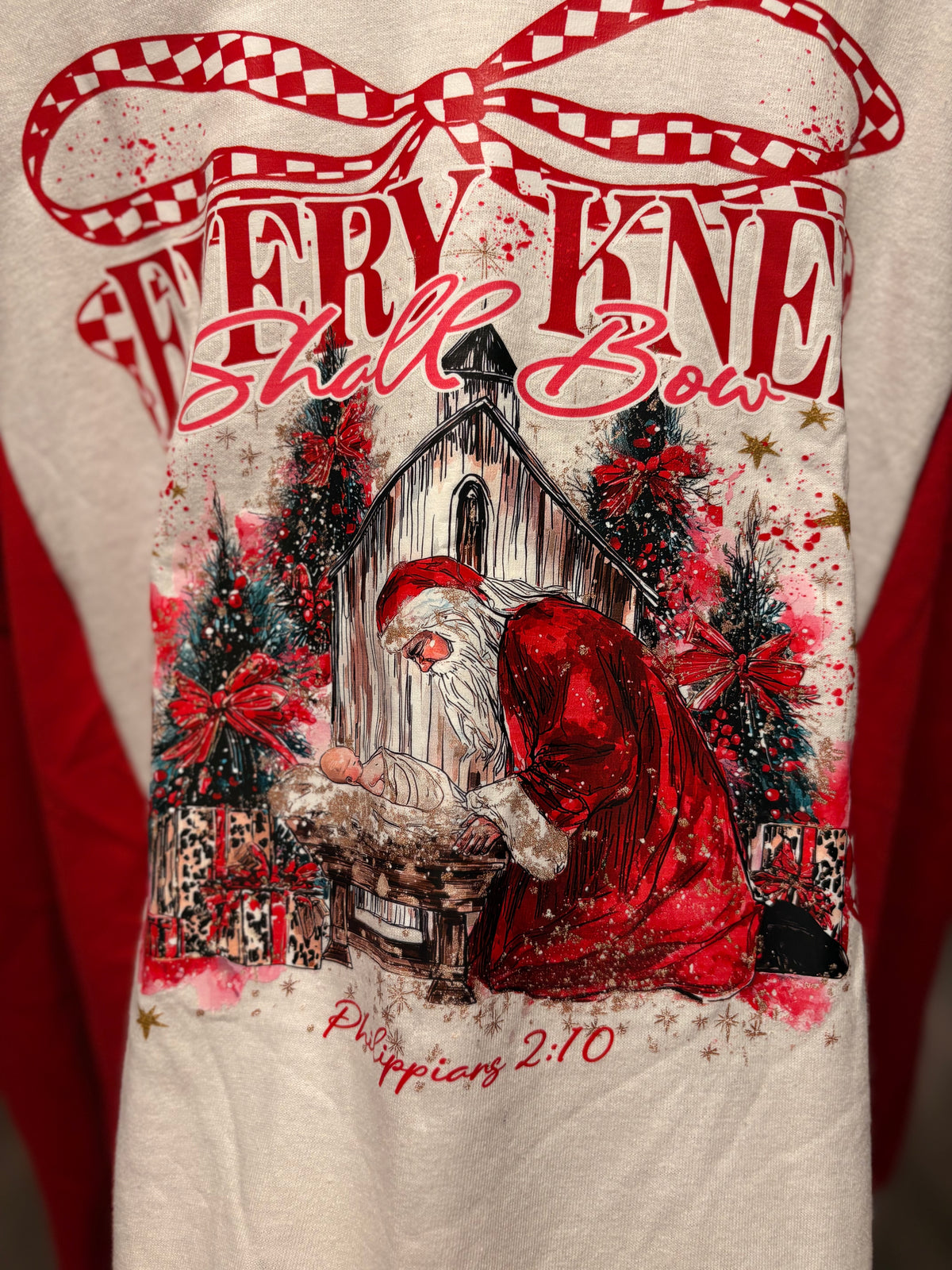 Every Knee Shall Bow Glam Sweater Tee One Size Fits a Small to 3X