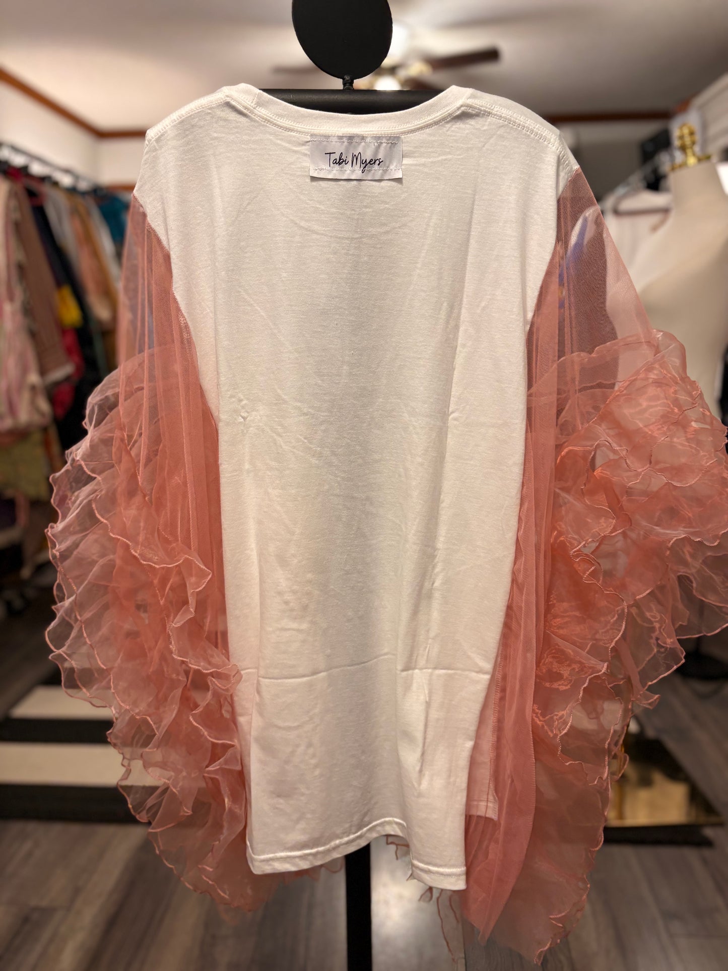 Marilyn Pop Rockstar Ruffle Top One Size Fits a Small to 3X