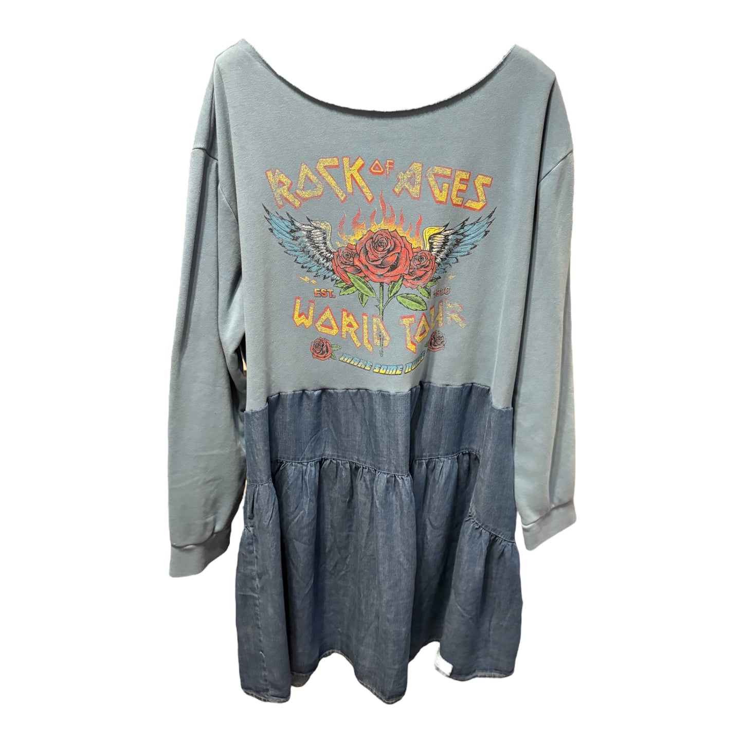 Rock of Ages Rockstar Sweatshirt Dress One Size Fits a Size 6-16