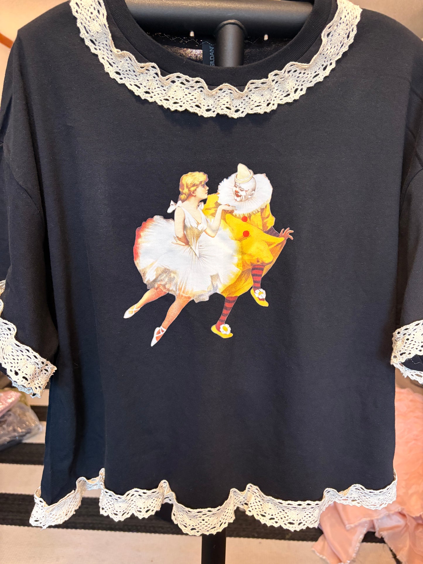 Circus Girl “Junk” Tee One Size Fits a Small to XXL SHORT Length Oversized Fit