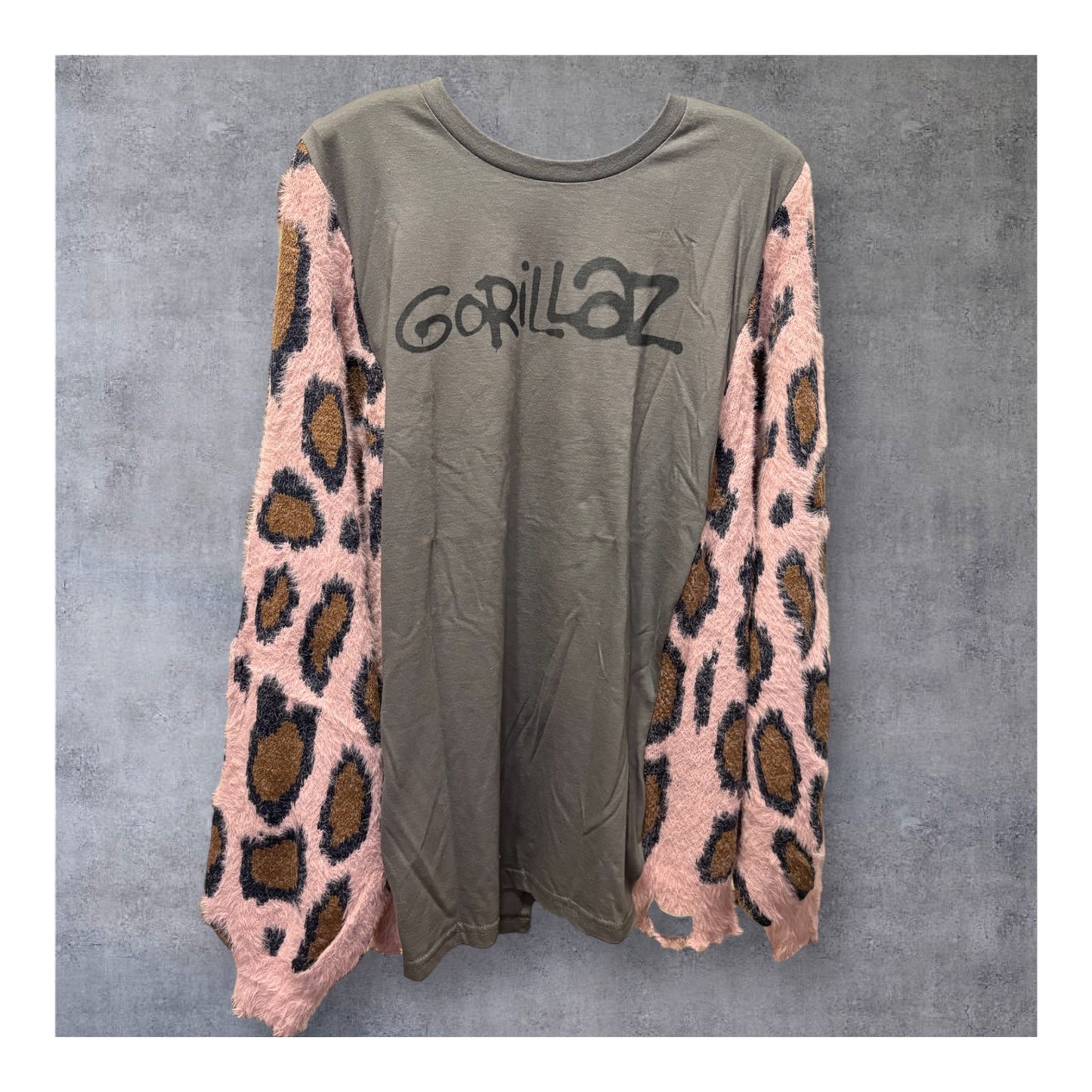 Gorillazzzz Upcycled Fuzzy Fur Sweater Tee One Size Fits A Small to XXL Oversized