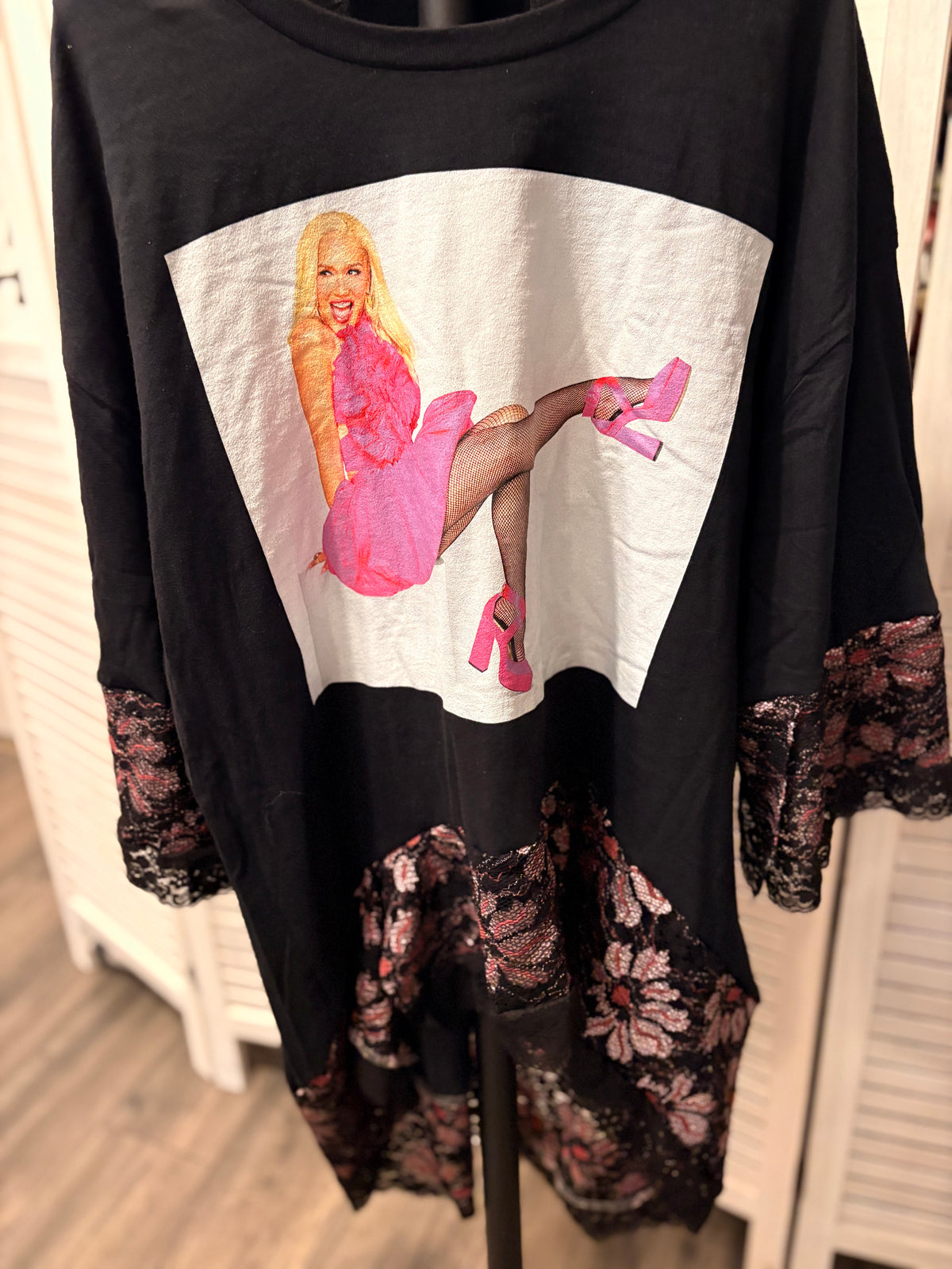 Just A Girl Glam Hi/Lo Tee One Size Fits Small to XXL