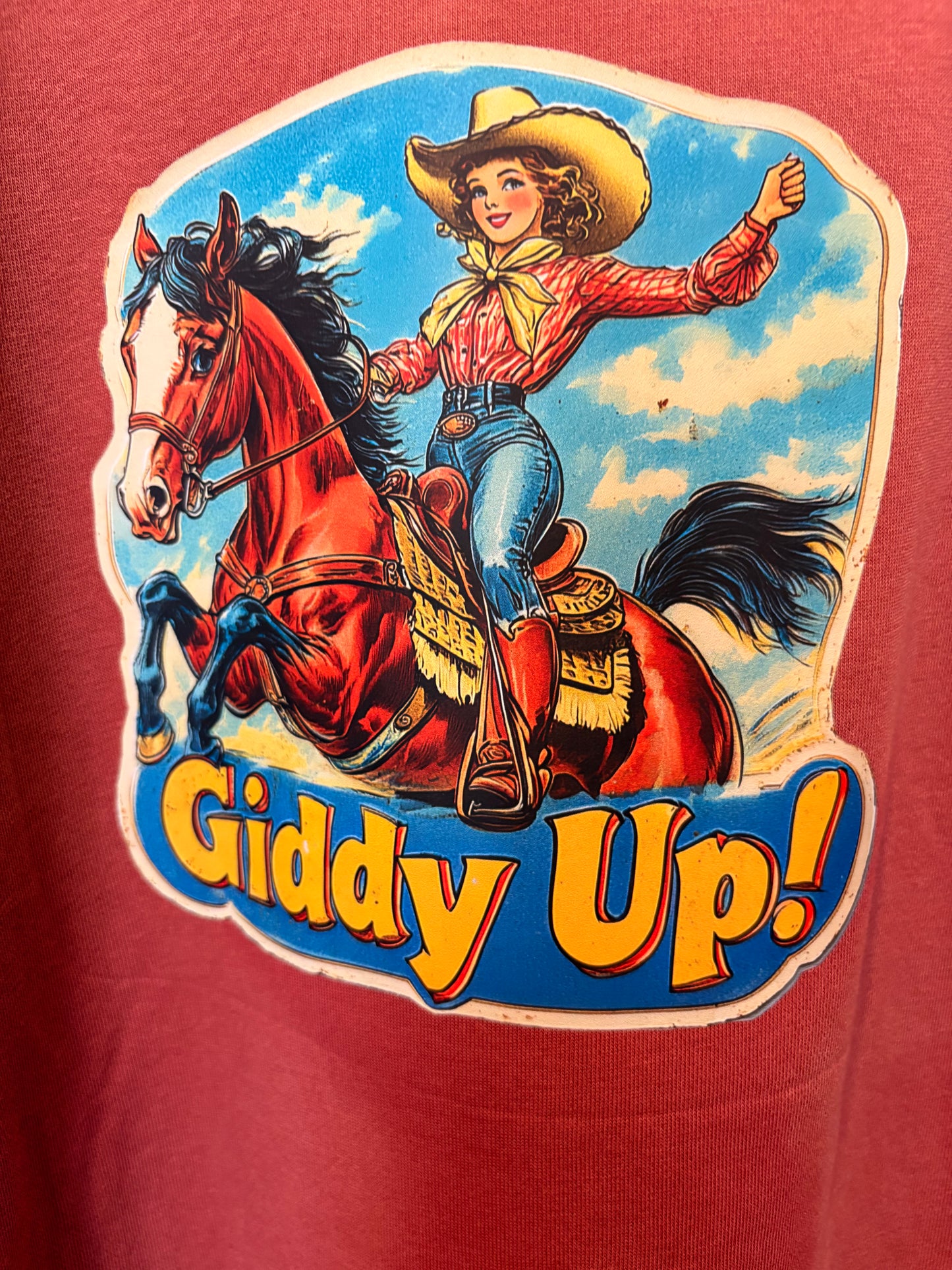 I Don’t Have An Accent Upcycled Oversized Star Distressed Sweatshirt Long Length Fits Small-Large