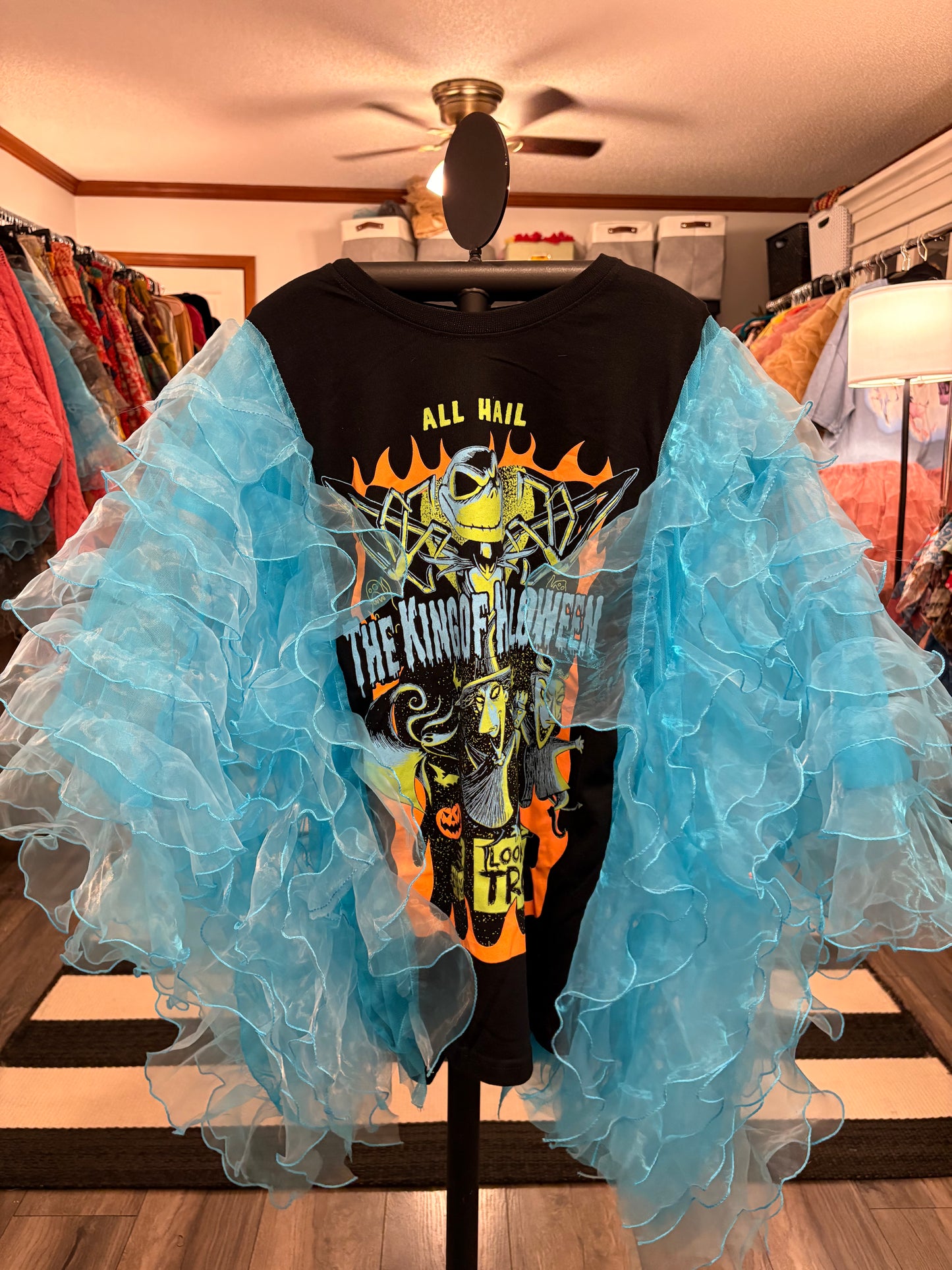 King of Halloween Rockstar Ruffle Top One Size Fits a Small to XXL