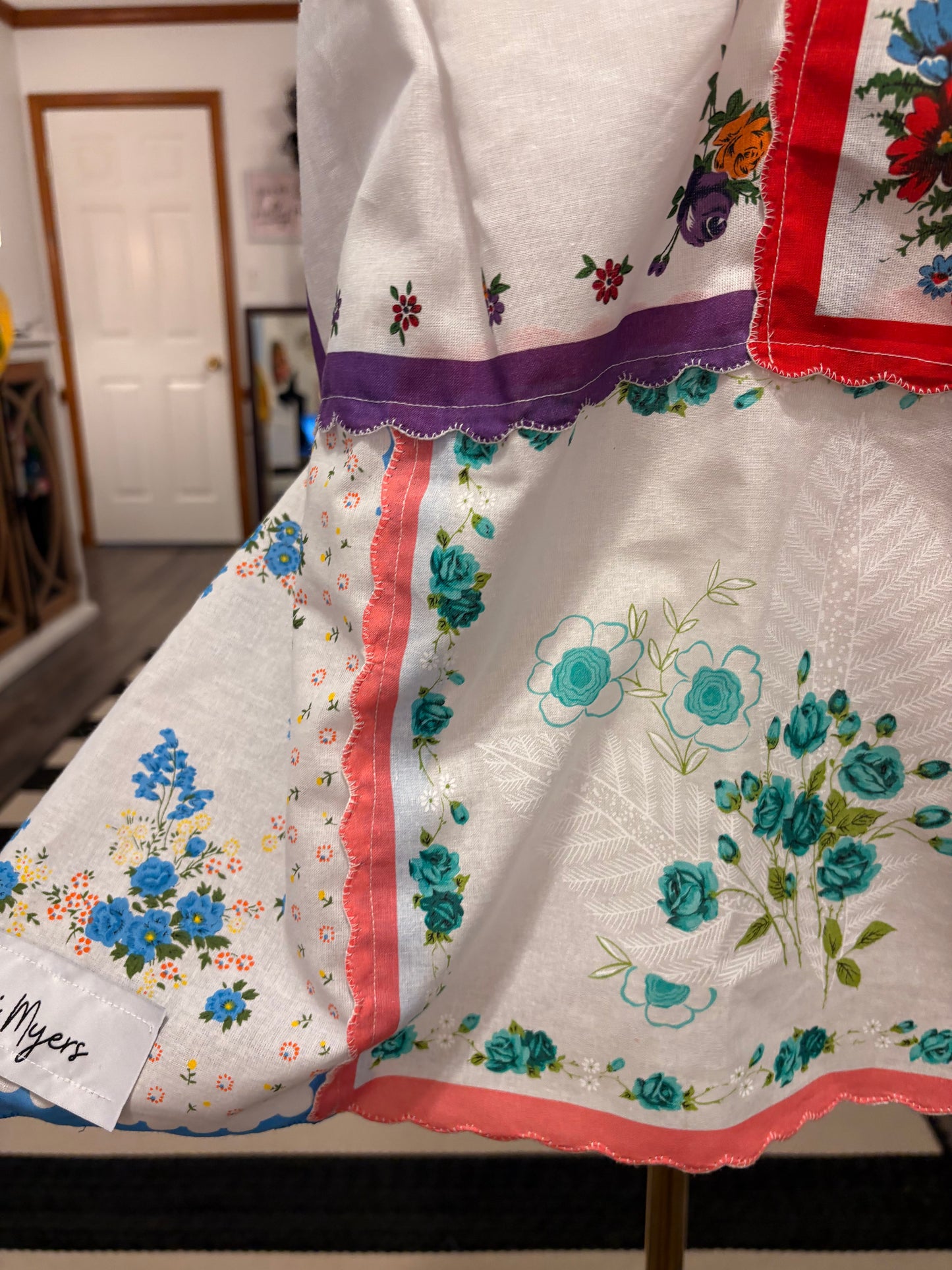 Delilah Upcycled Hankie Top One Size Fits a 12-16