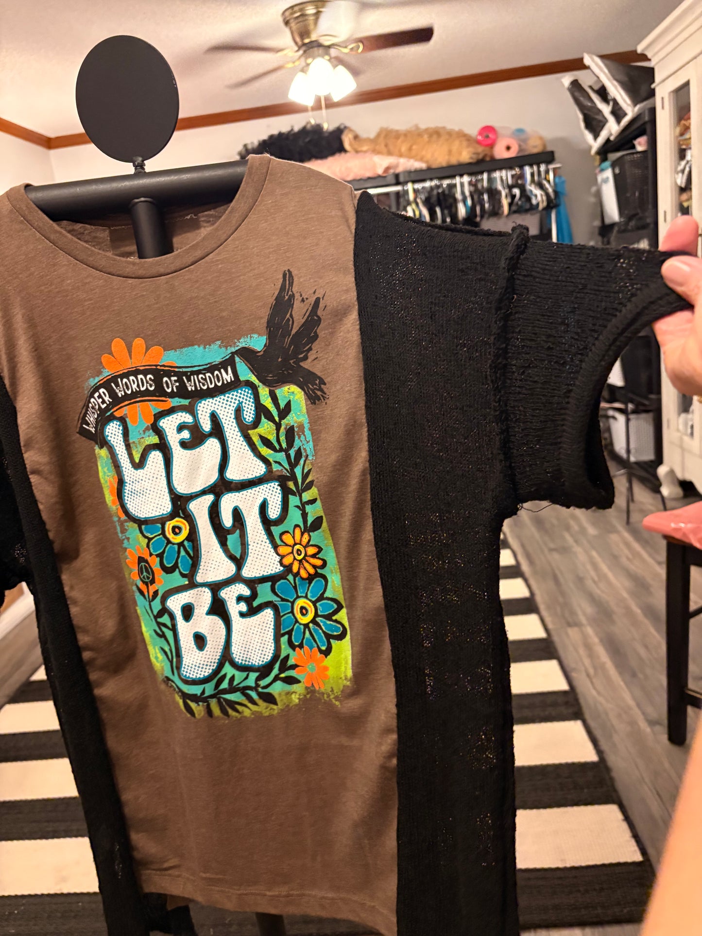 Let It Be Mesh Sweater Tee One size fit Small to XXL