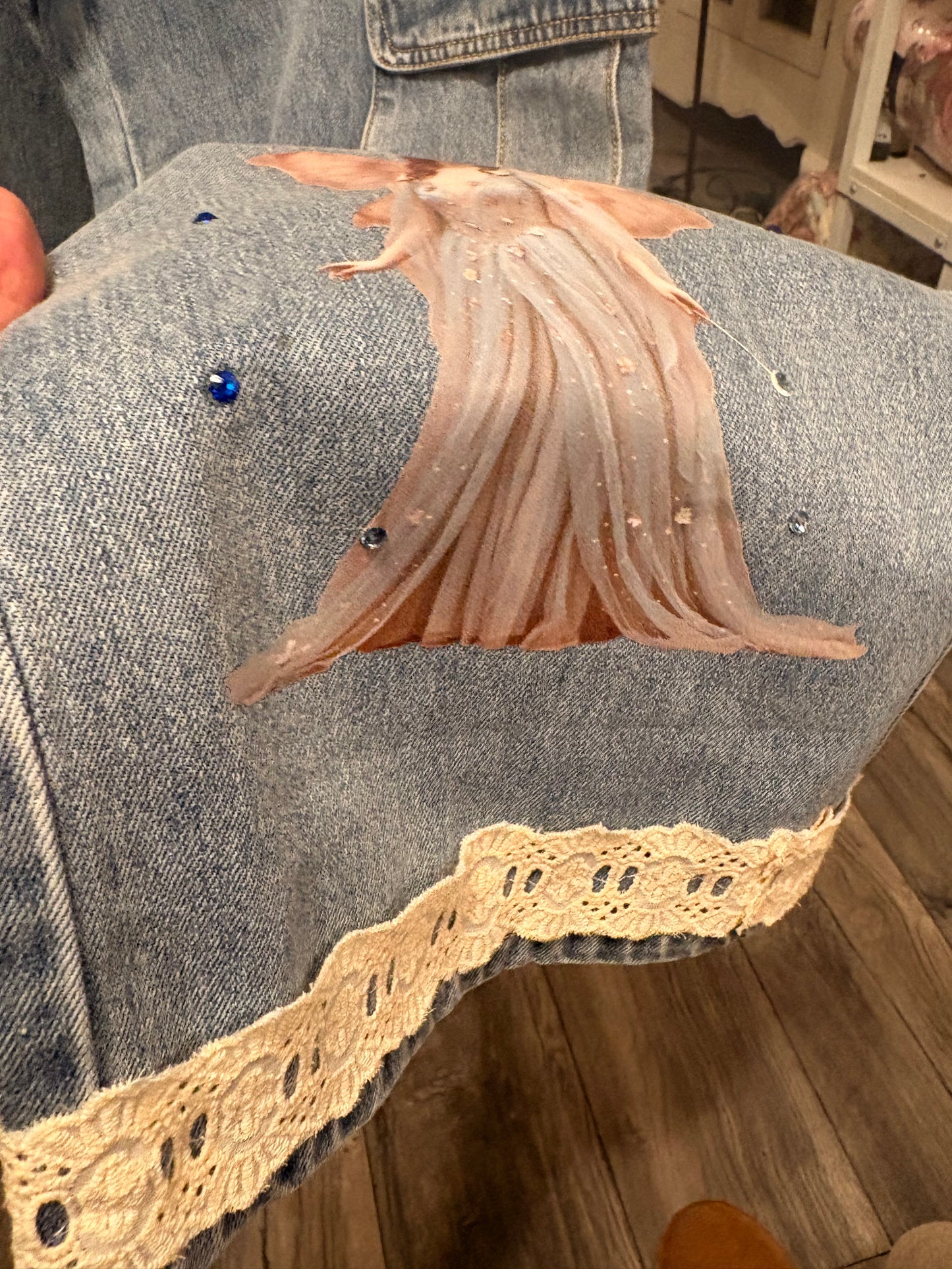 Blaire Refashioned Junk Jean Cargo Pants Size Small 2/4