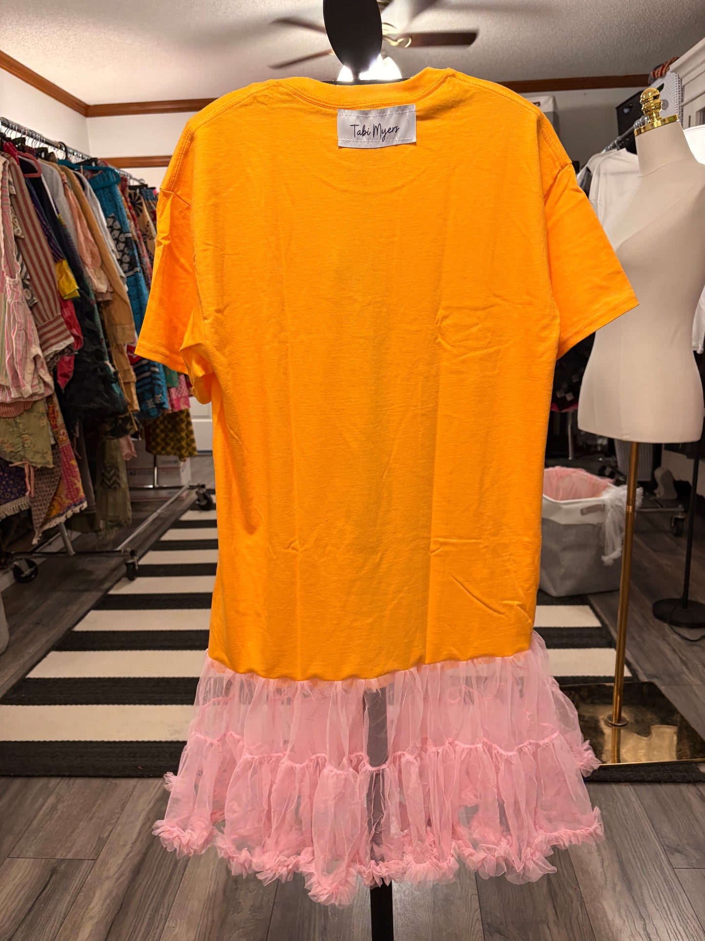 Dolly in Pink Rockstar Ruffle Dress/Top One Size Fits a Small to Large