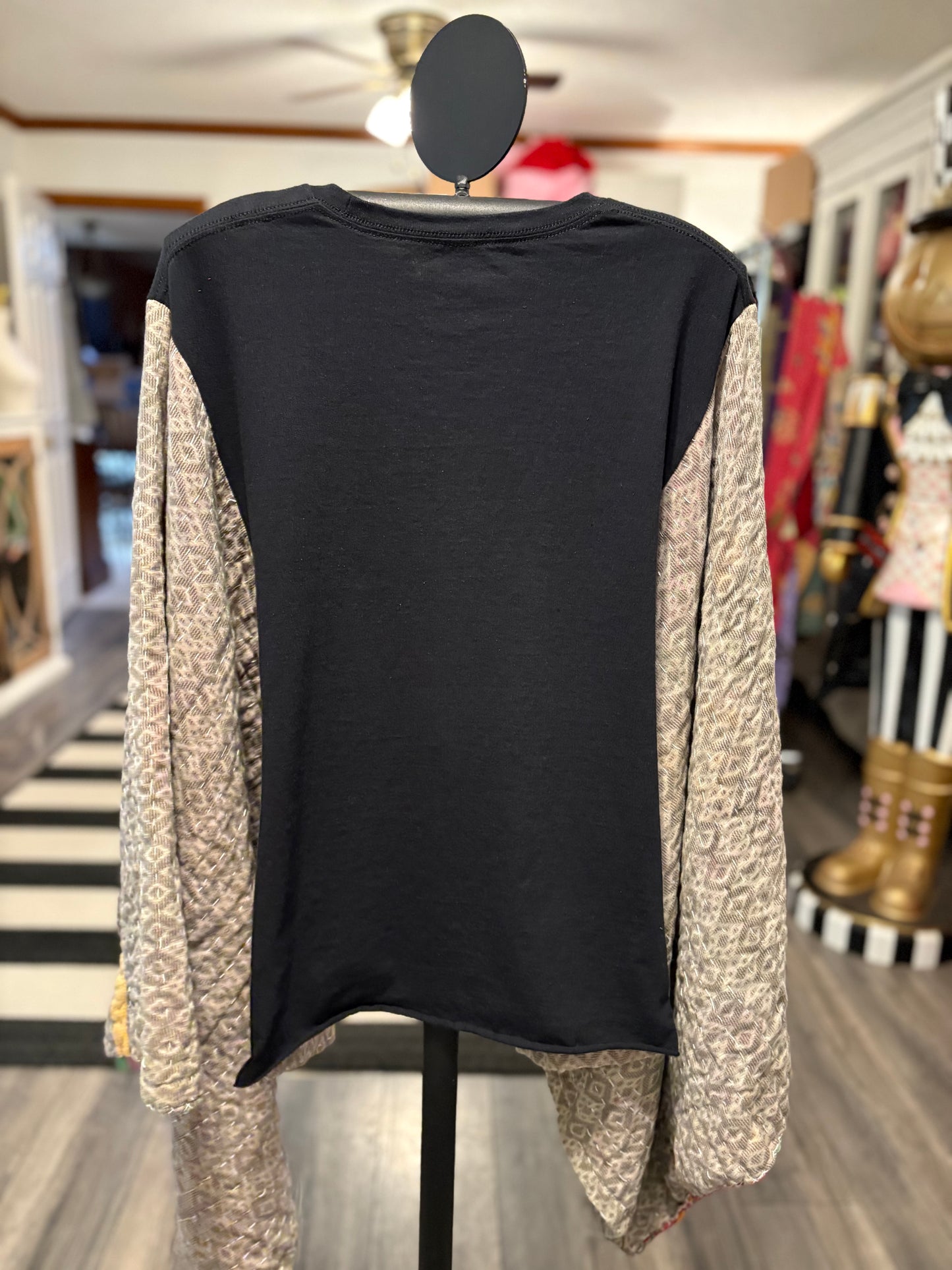 Nickelback Upcycled Vintage Kantha Poncho Tee Fits A Size Small to 3X