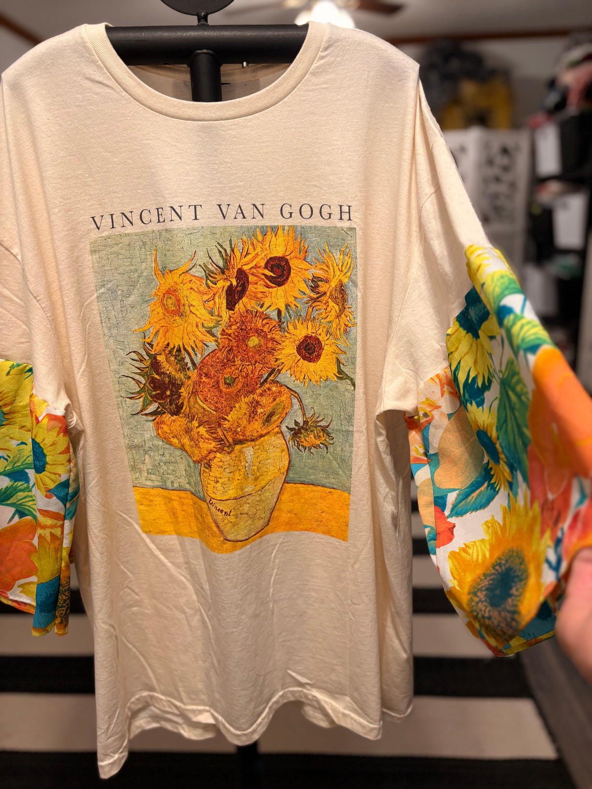 Sunflower Glam Sleeve Tee One Size Fits a Small to XXL