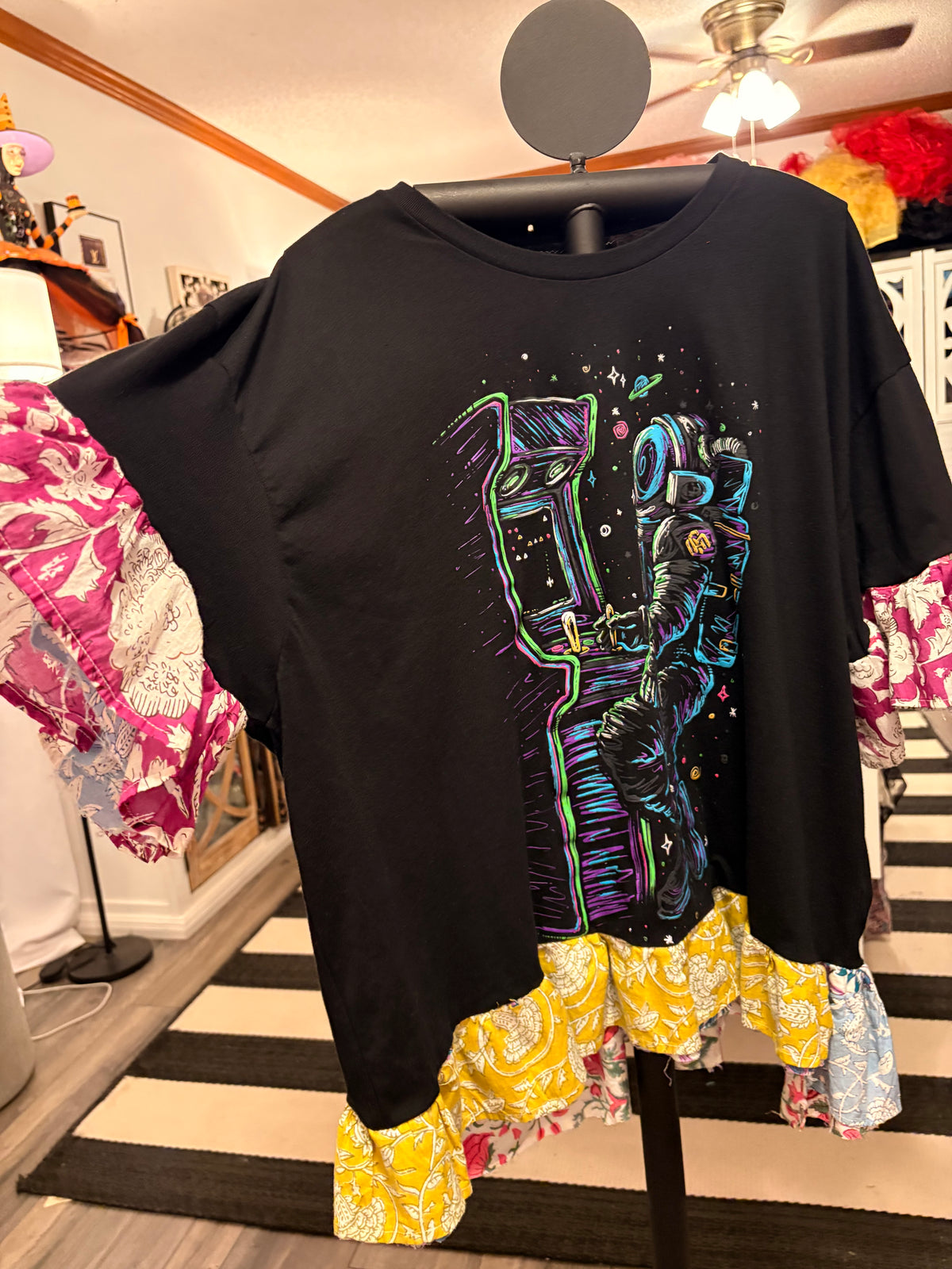 Space Games Upcycled Glam Tee One Size fits a Small to XXL