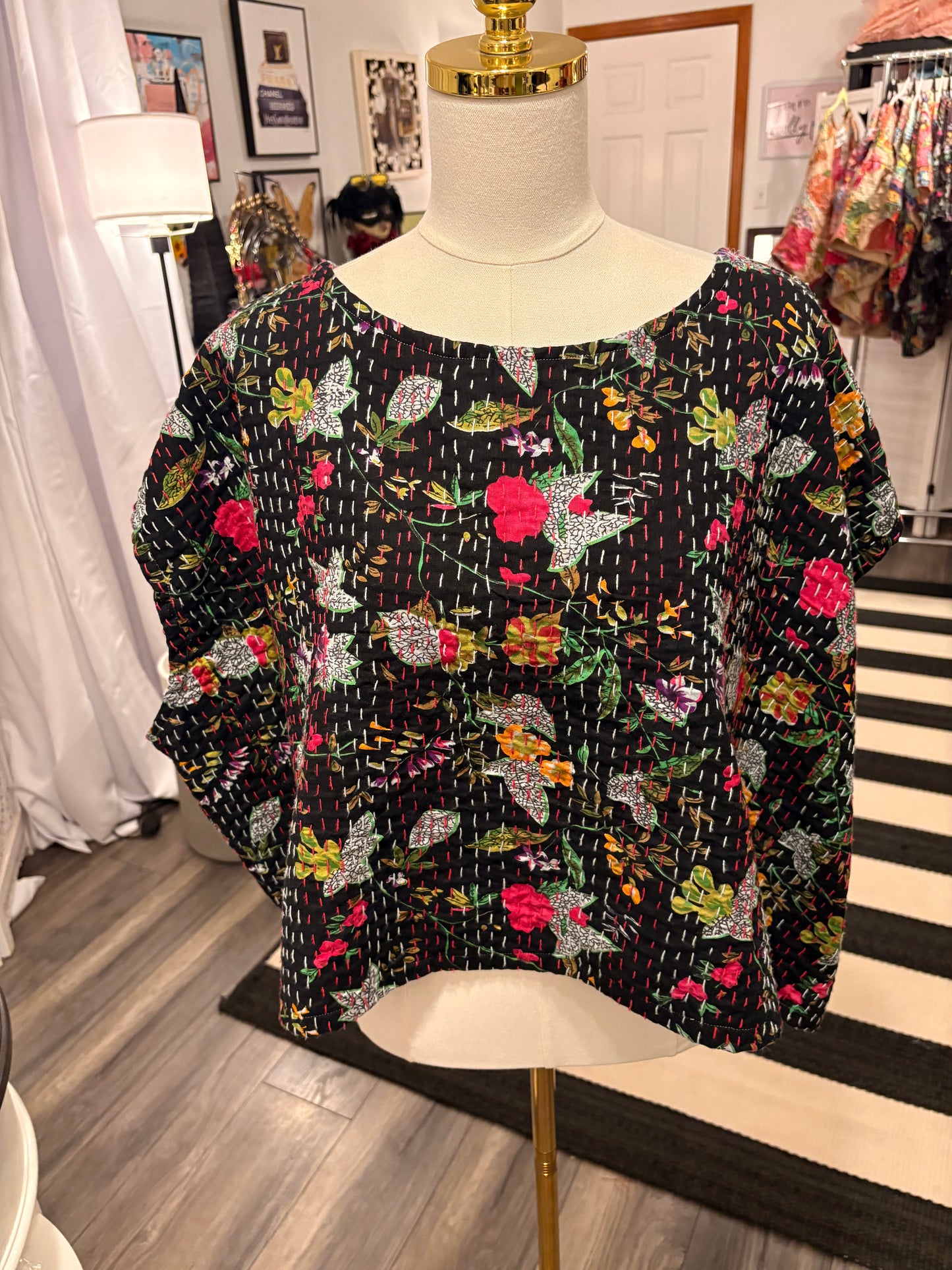 Simone Kantha Top One Size Fits a Small to Large