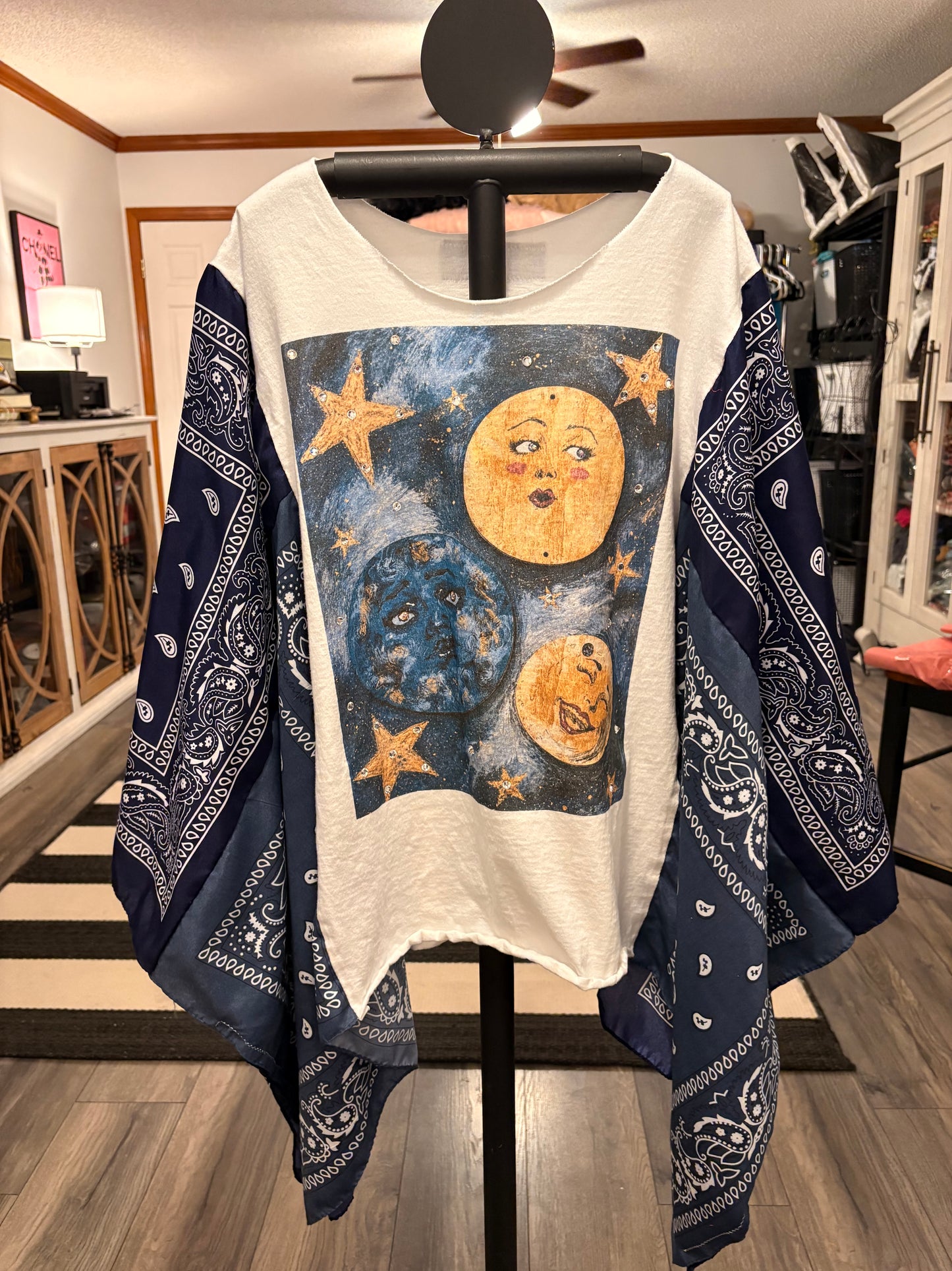 Twinkle Bandana Poncho Tee Fits a Small to 3X