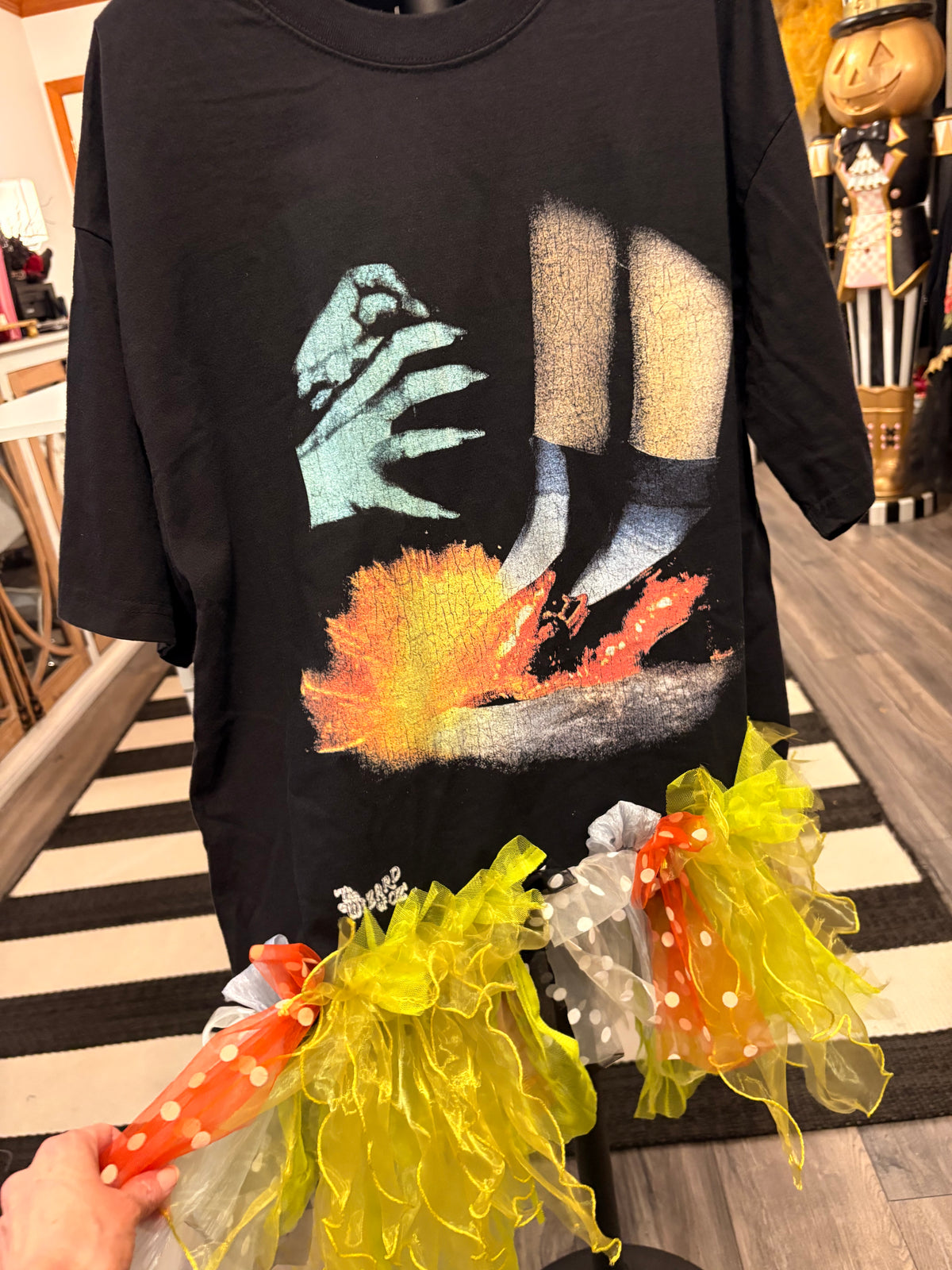I’ll Get You My Pretty Glam Fringe Asymmetrical Tee One Size Fits Small to XL