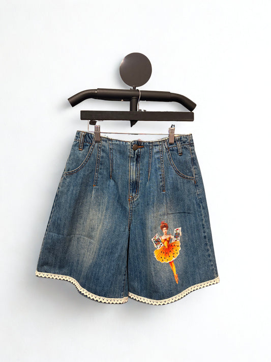 Trixie Refashioned Junk Jean Short Small 2/4