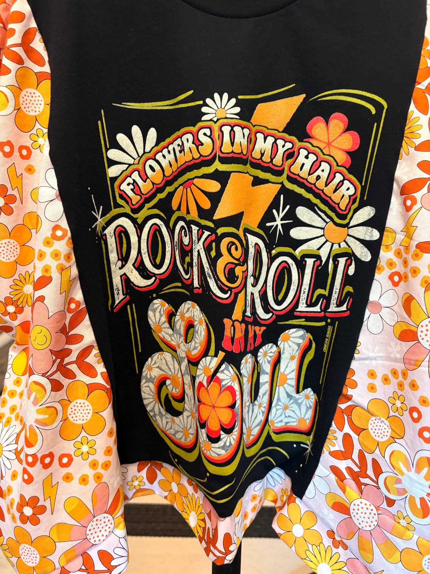 Rock and Soul Upcycled Boxy Top One Size Fits a Small to XXL