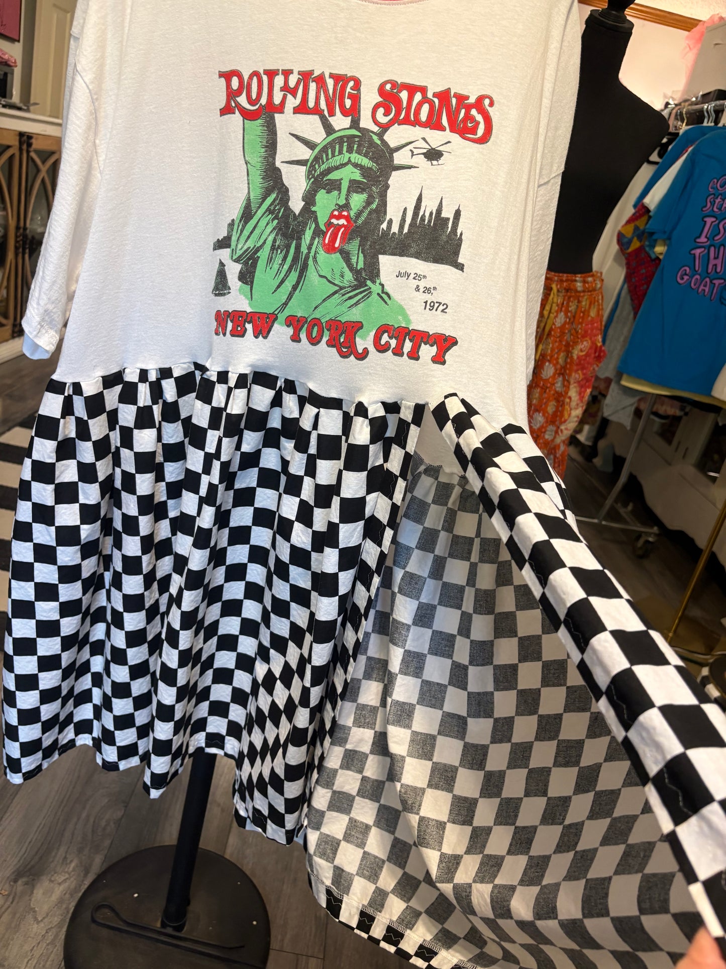 Rolling Stones Peekaboo Rockstar Dress One Size Fits Most