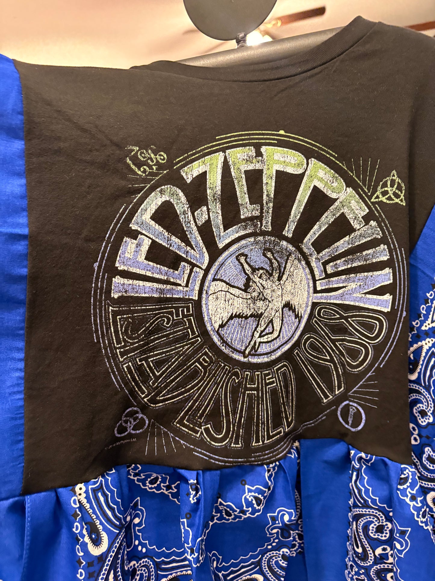 Zeppelin ‘88 Bandana Ruffle Top One Size Fits a Small to 3X