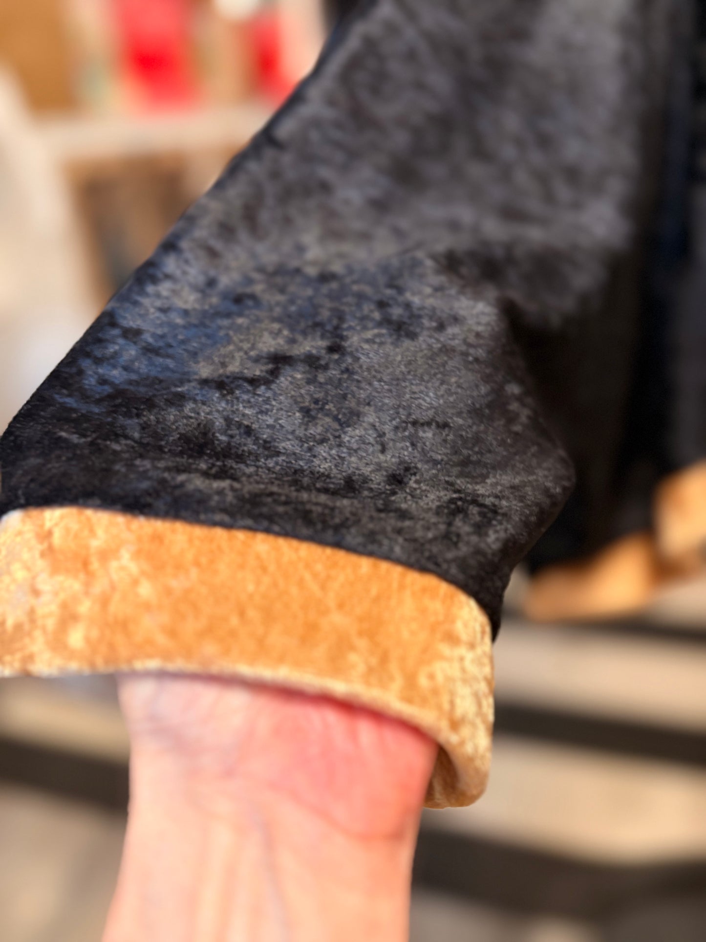 Midnight and Midas Crushed Velvet Tabi Top One Size Fits Small to XL