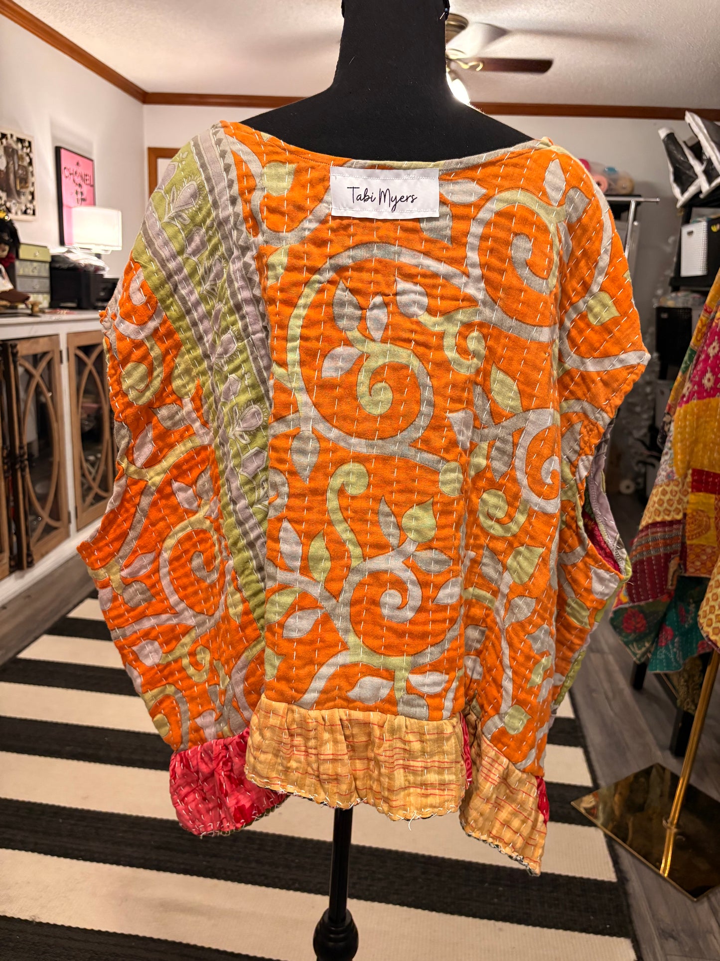 Lila Kantha Top One Size Fits a Small to XXL