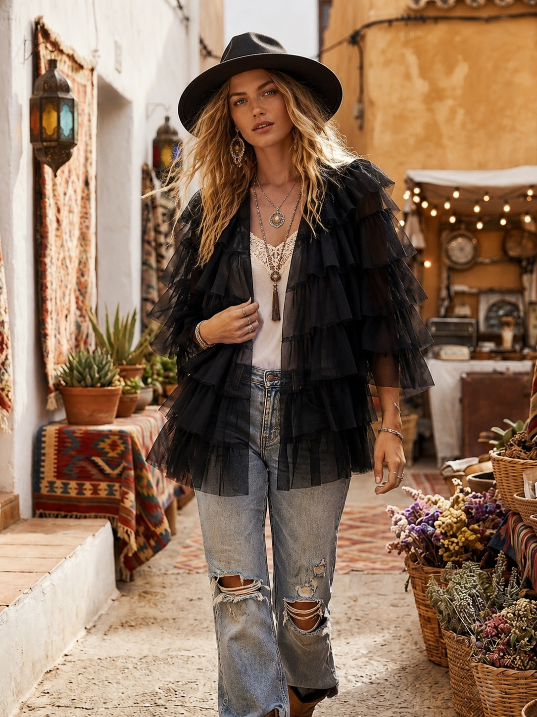 The Black Tulle Rockstar Jacket One Size Fits a Small to XXL