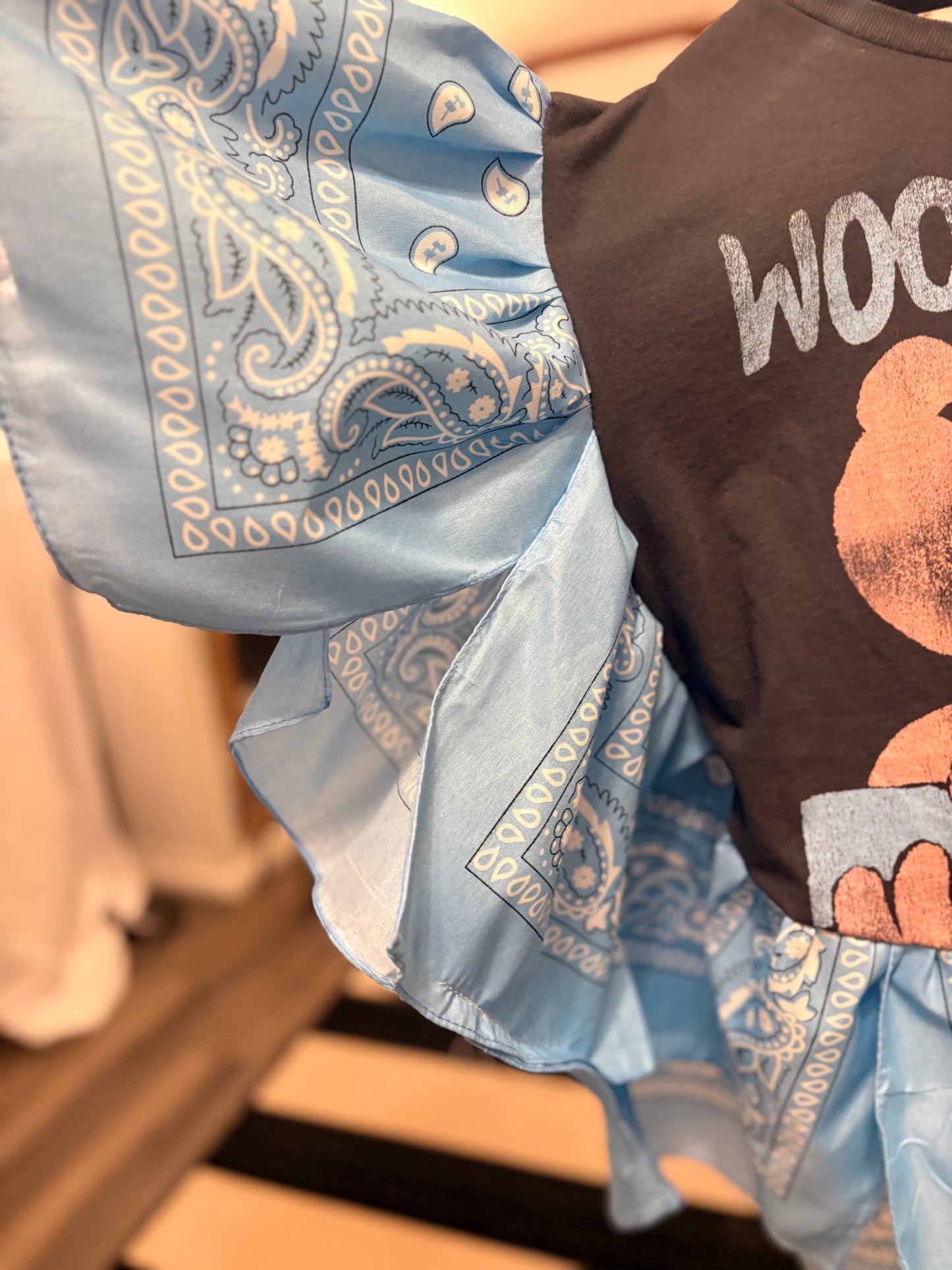 1969 Woodstock Butterfly Bandana Ruffled Poncho One Size Fits a Small to 2X