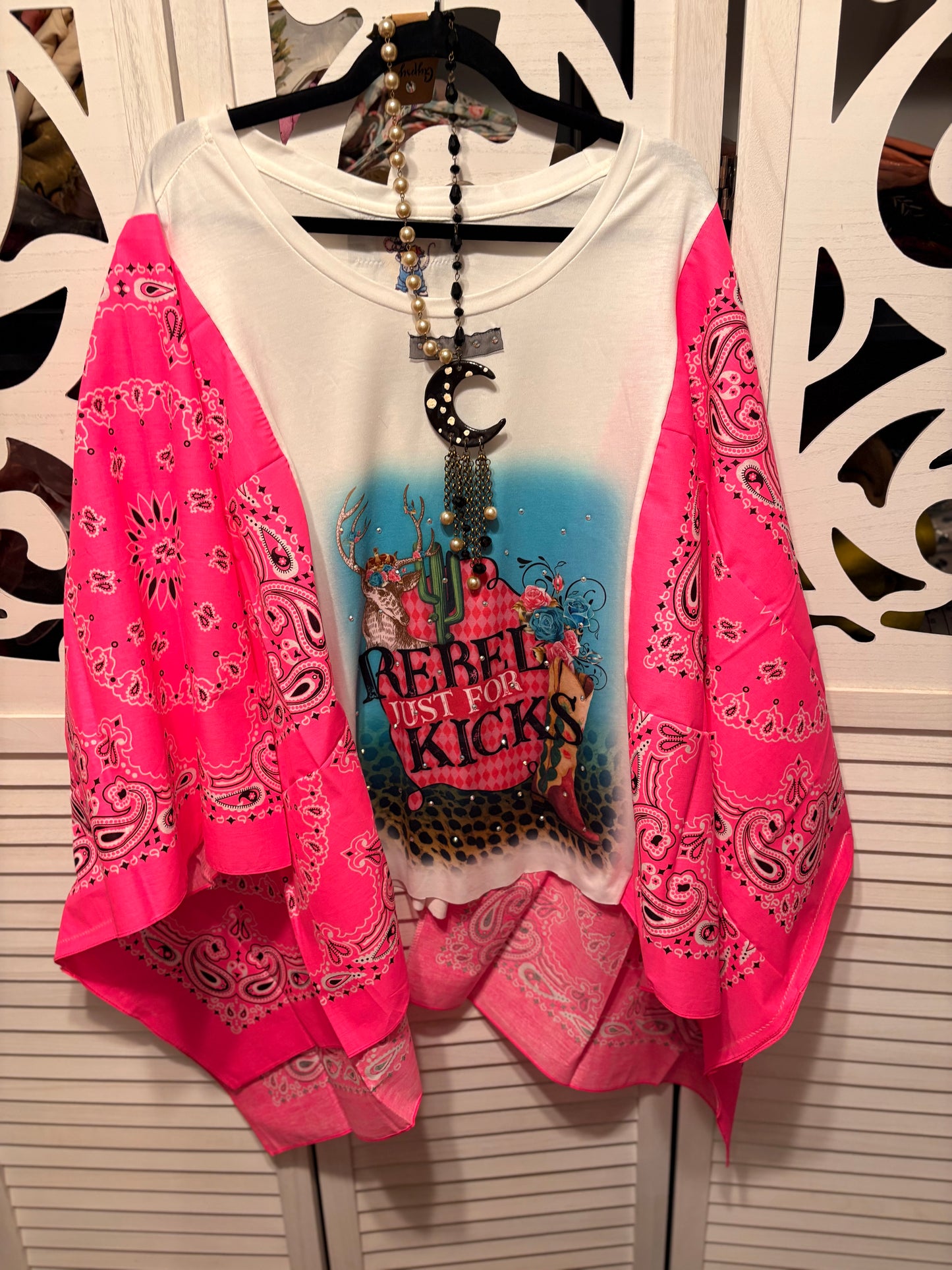 Rebel Just For Kicks Bandana Poncho One Size Fits a Small to XXL