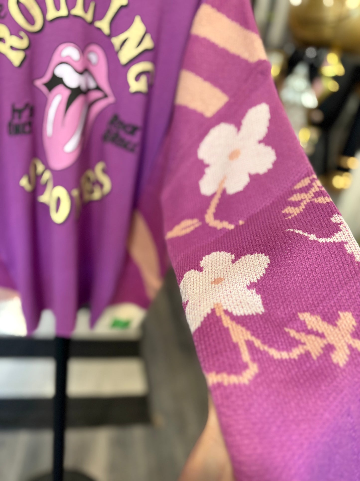The Stones Upcycled Drop-Sleeve Tee Sweater One Size Fits a Small to XXL