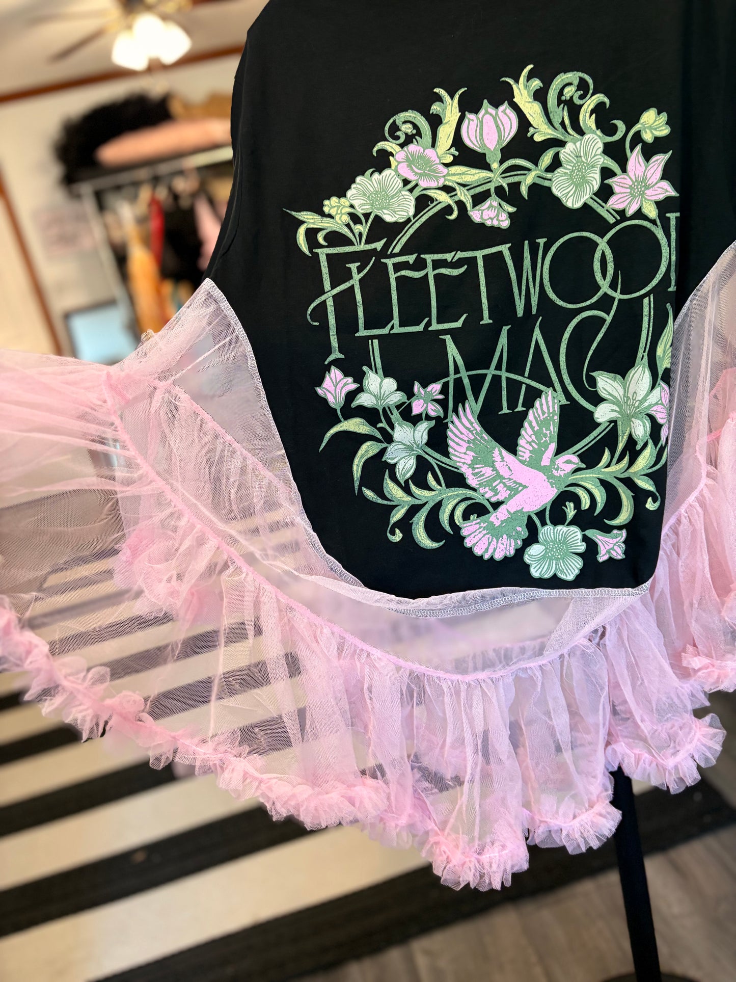 Fleetwood Mac Upcycled Angel Rockstar Poncho One Size Fits a Small to XXL