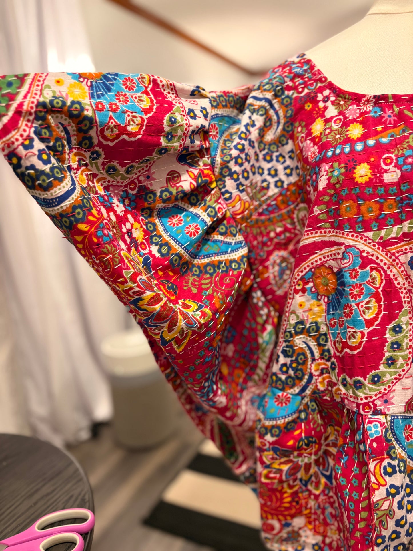 Paisley Kantha Circle Top One Size Fits a Small to 3X